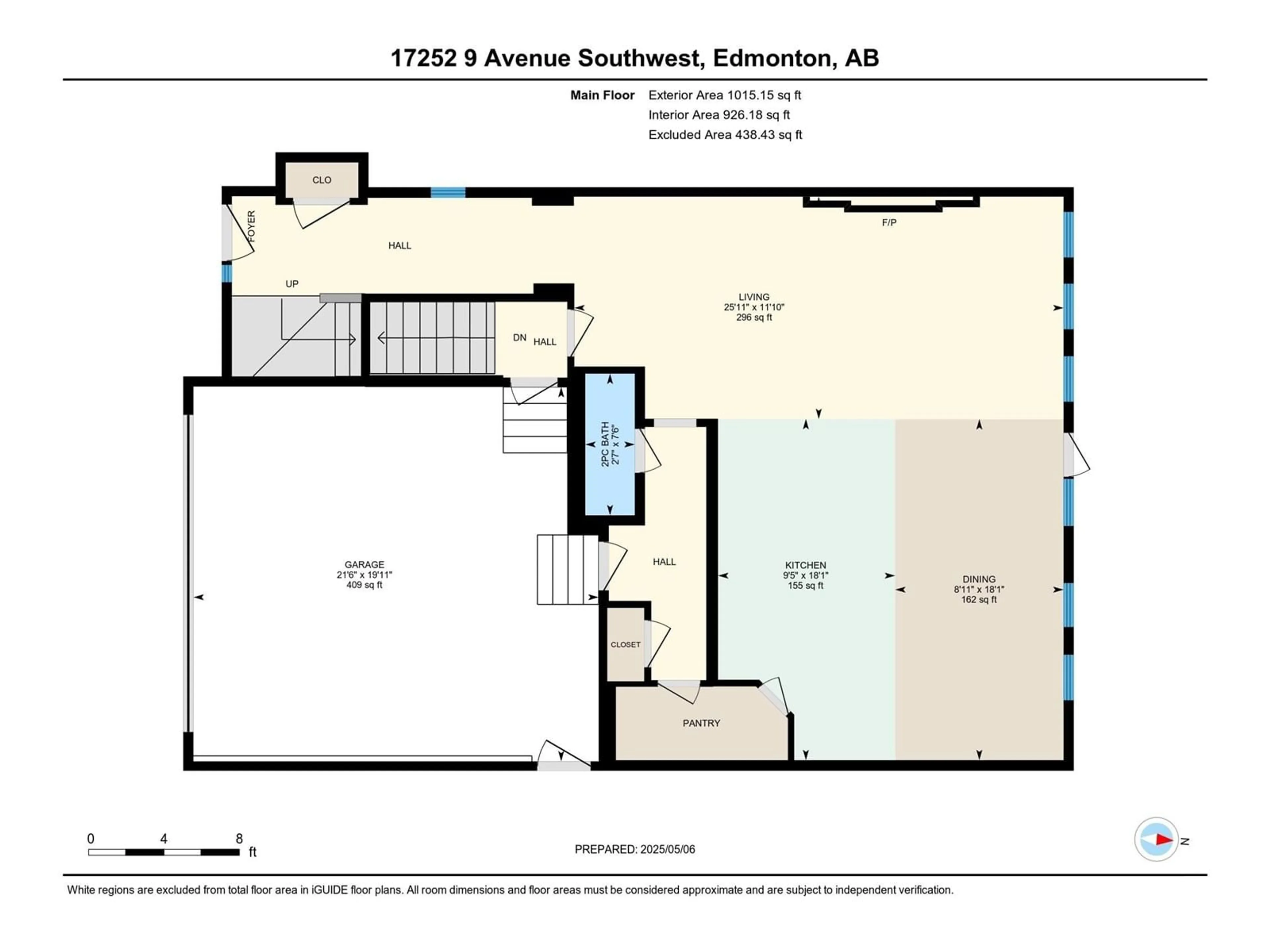 Floor plan for 17252 9 AV, Edmonton Alberta T6W3V4