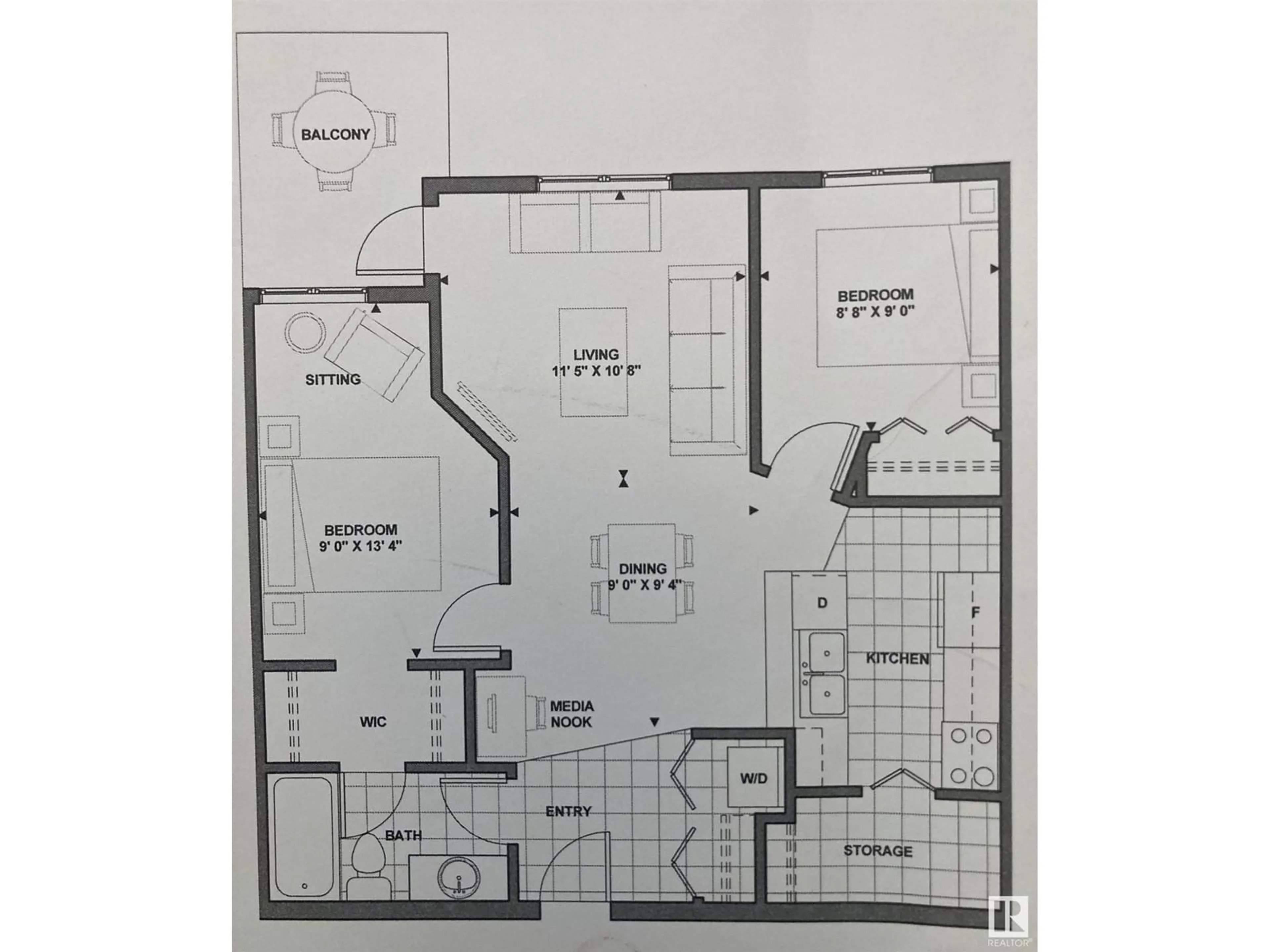 Floor plan for 306 - 12045 22 AVE SW, Edmonton Alberta T6W2Y2