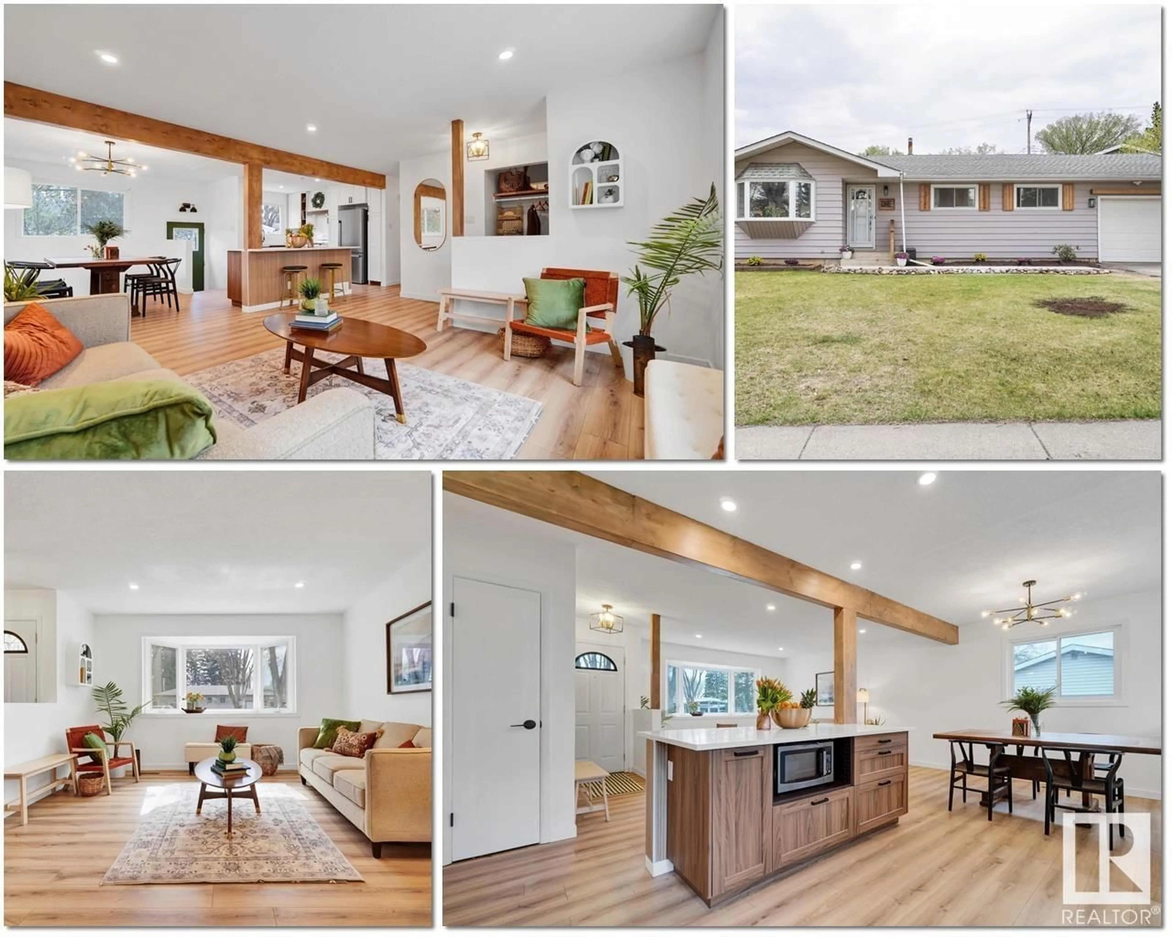 Open concept kitchen, wood/laminate floor for 1 GRANDVILLE PL, St. Albert Alberta T8N0T2