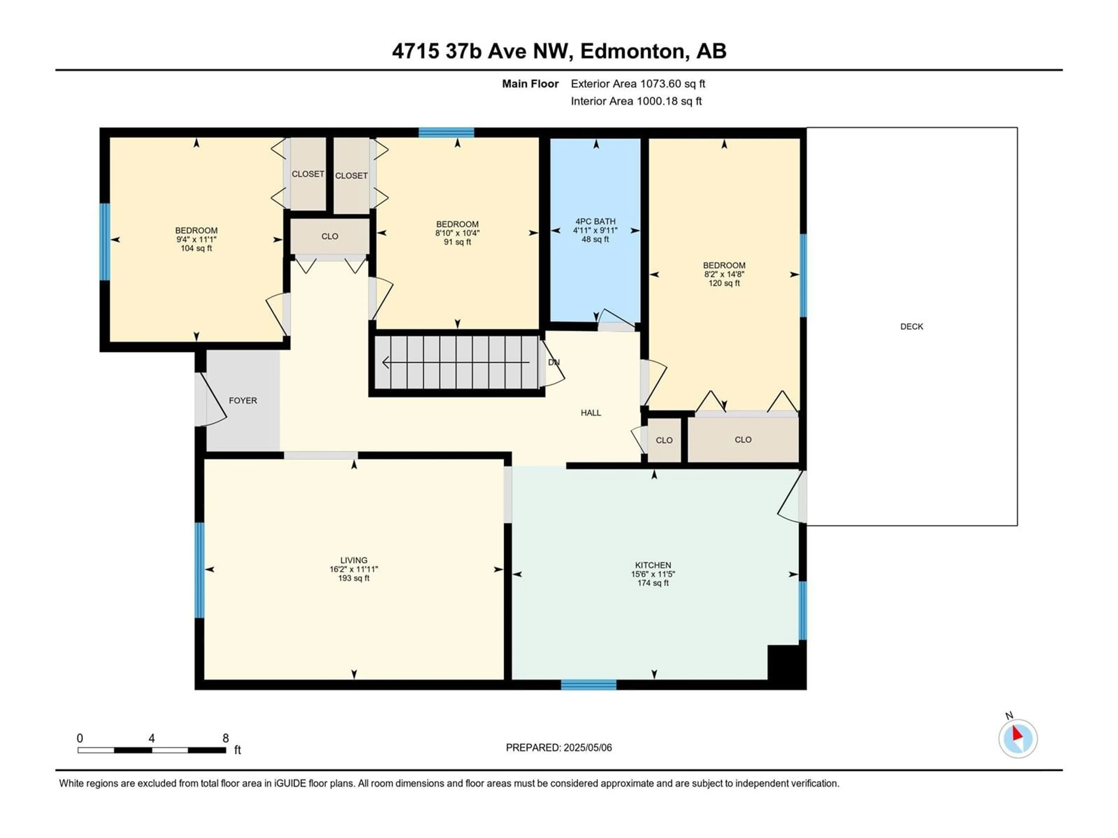 Floor plan for NW - 4715 37B AV, Edmonton Alberta T6L3S8