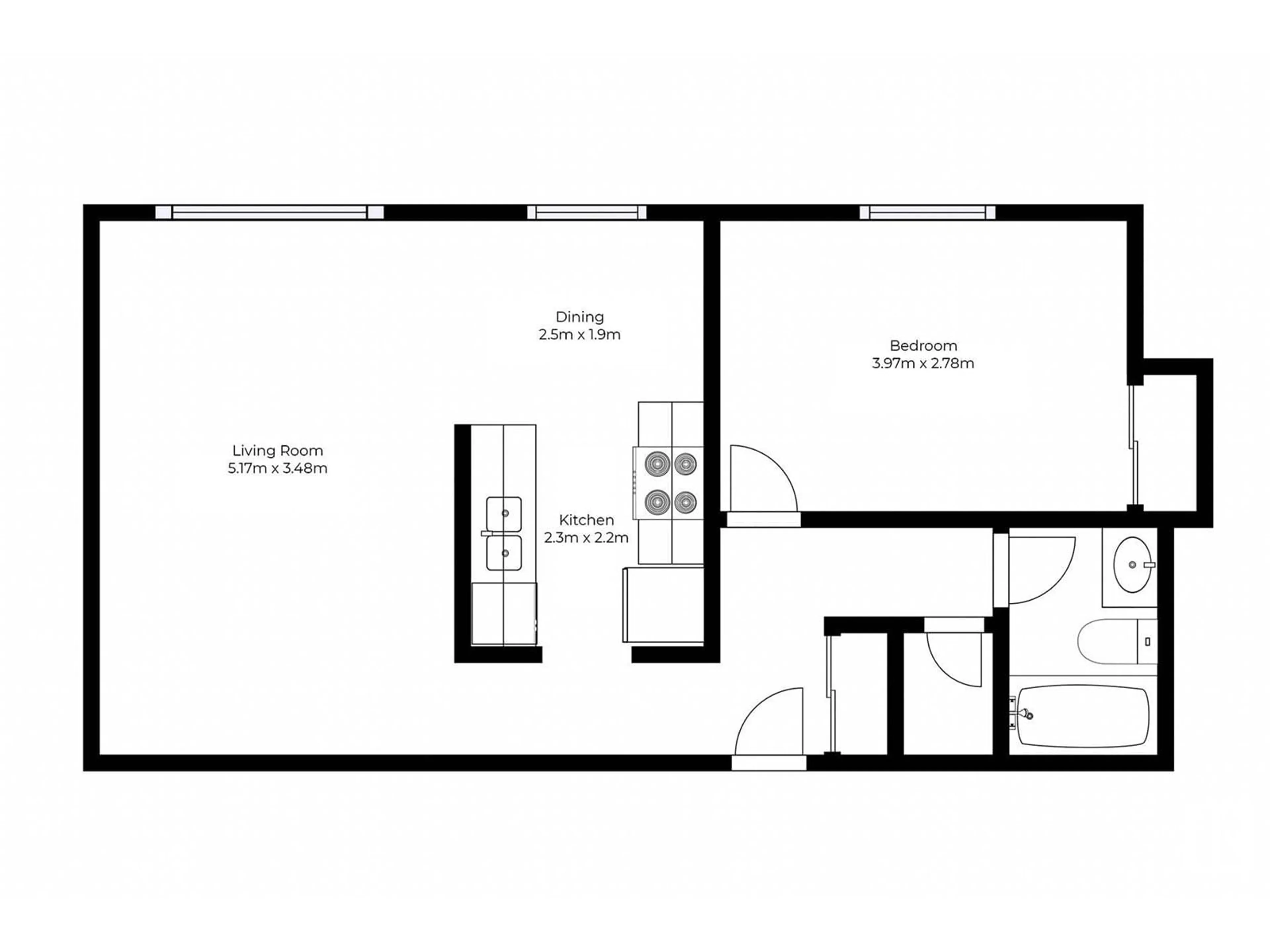 Floor plan for #104 - 10735 81 AV, Edmonton Alberta T6E1Y2