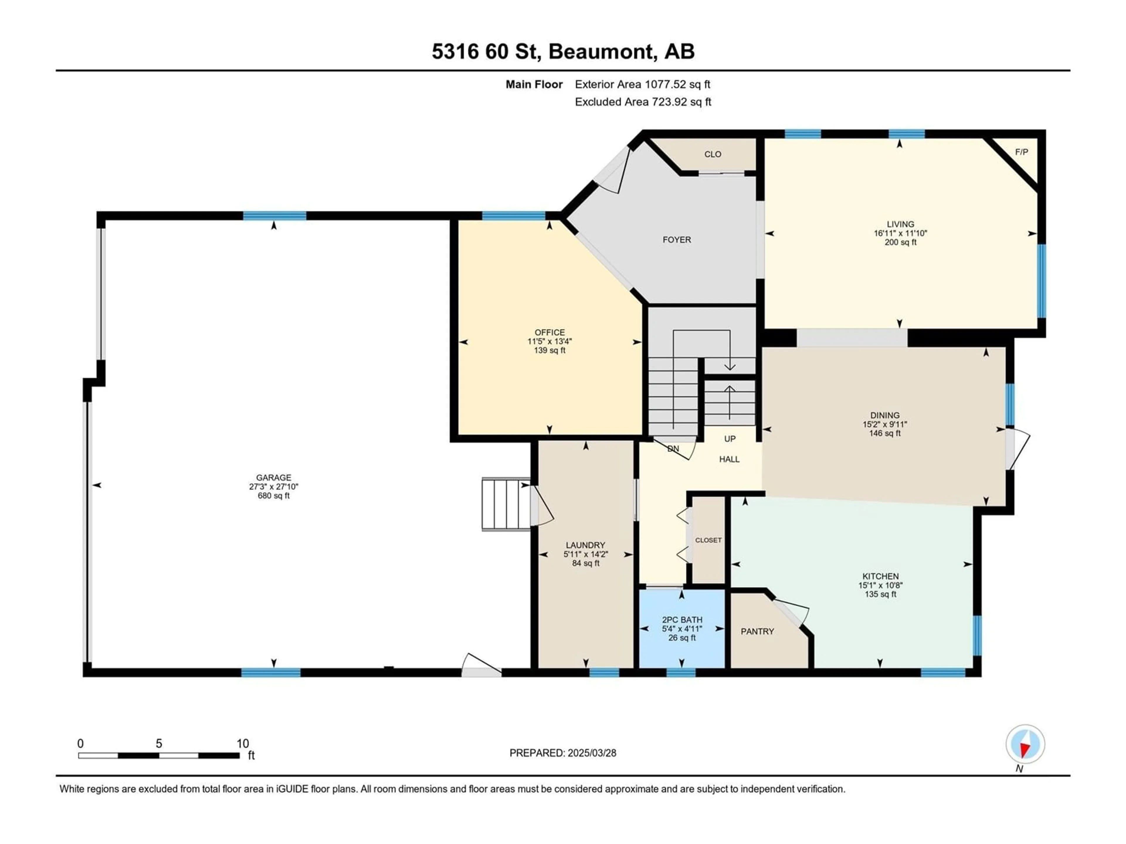 Floor plan for 5316 60 ST, Beaumont Alberta T4X0B1