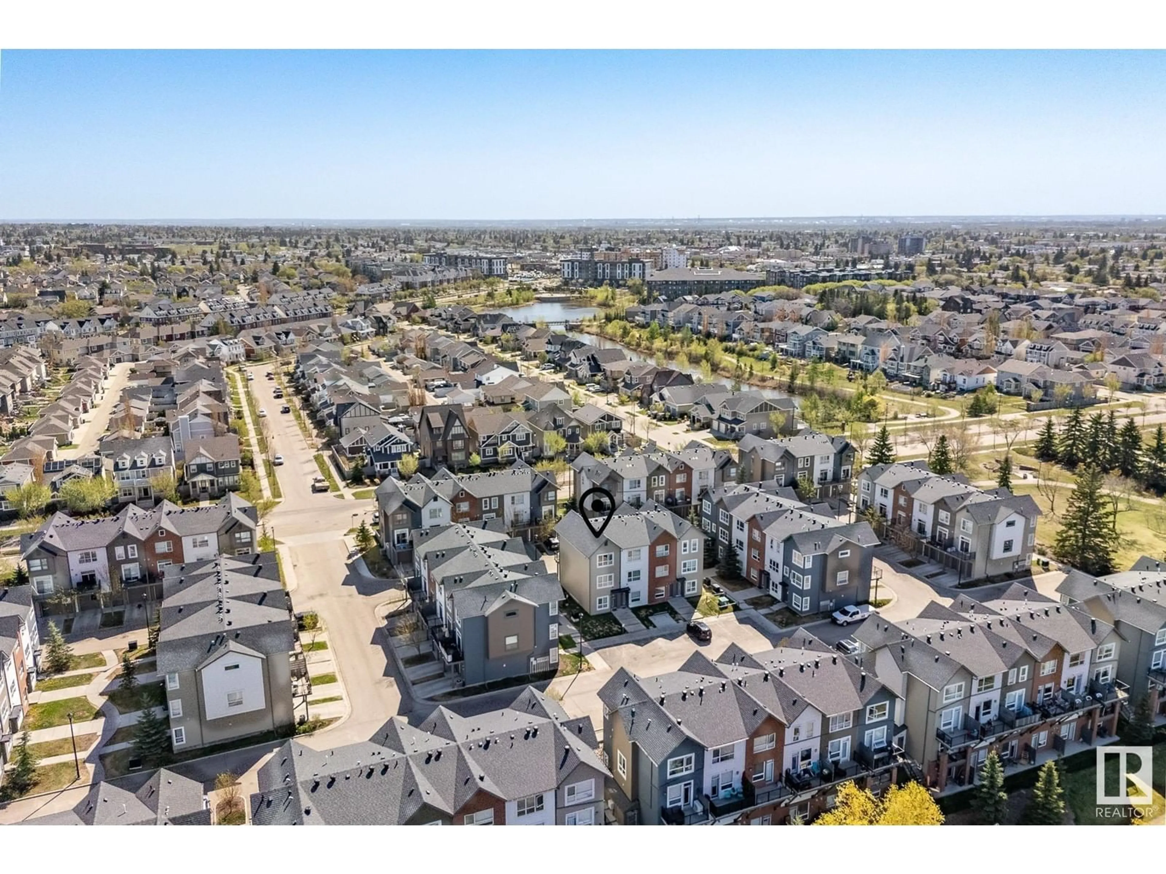 A pic from outside/outdoor area/front of a property/back of a property/a pic from drone, unknown for 111 - 2560 PEGASUS BV, Edmonton Alberta T5E6V4