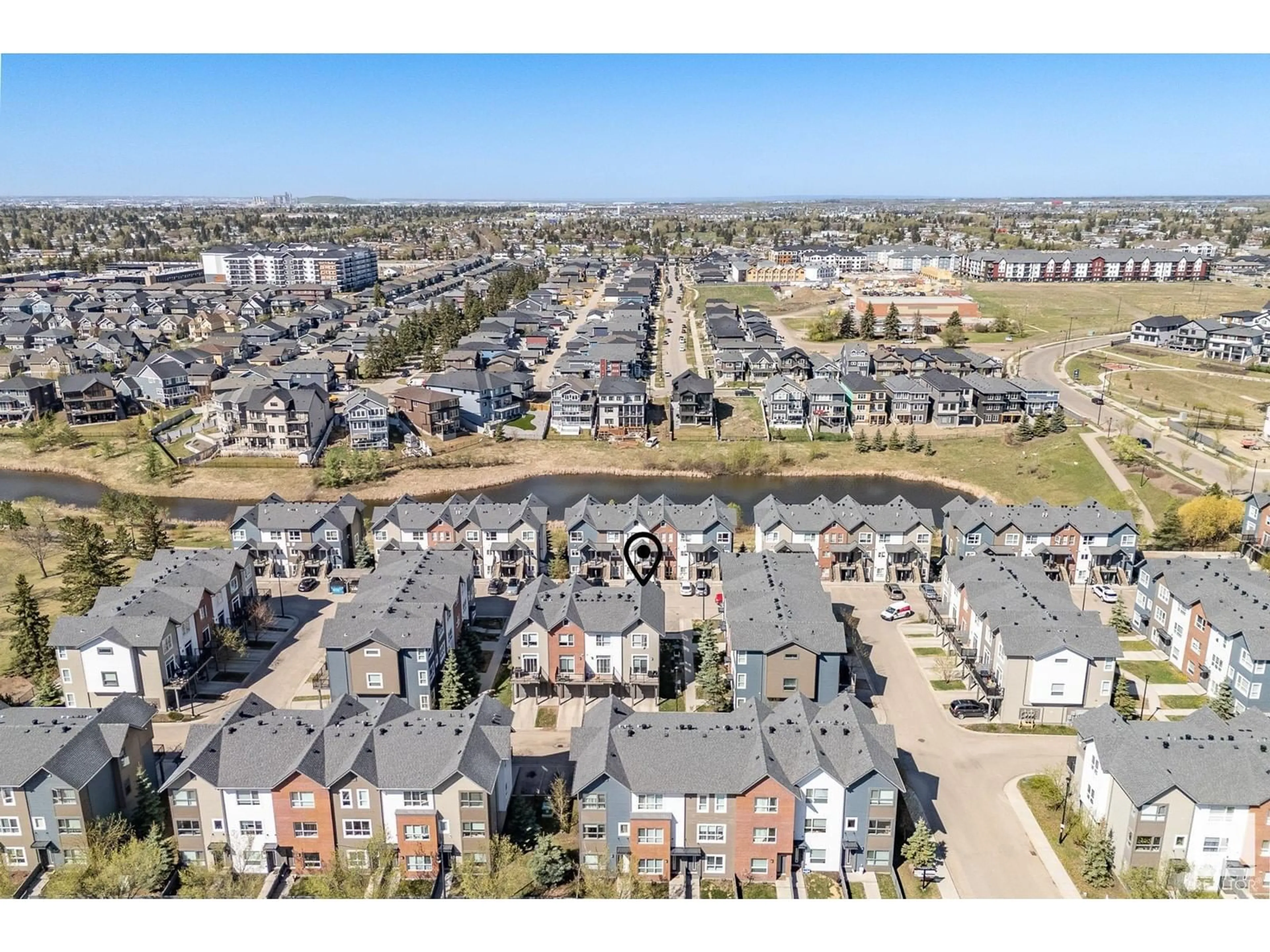 A pic from outside/outdoor area/front of a property/back of a property/a pic from drone, unknown for 111 - 2560 PEGASUS BV, Edmonton Alberta T5E6V4
