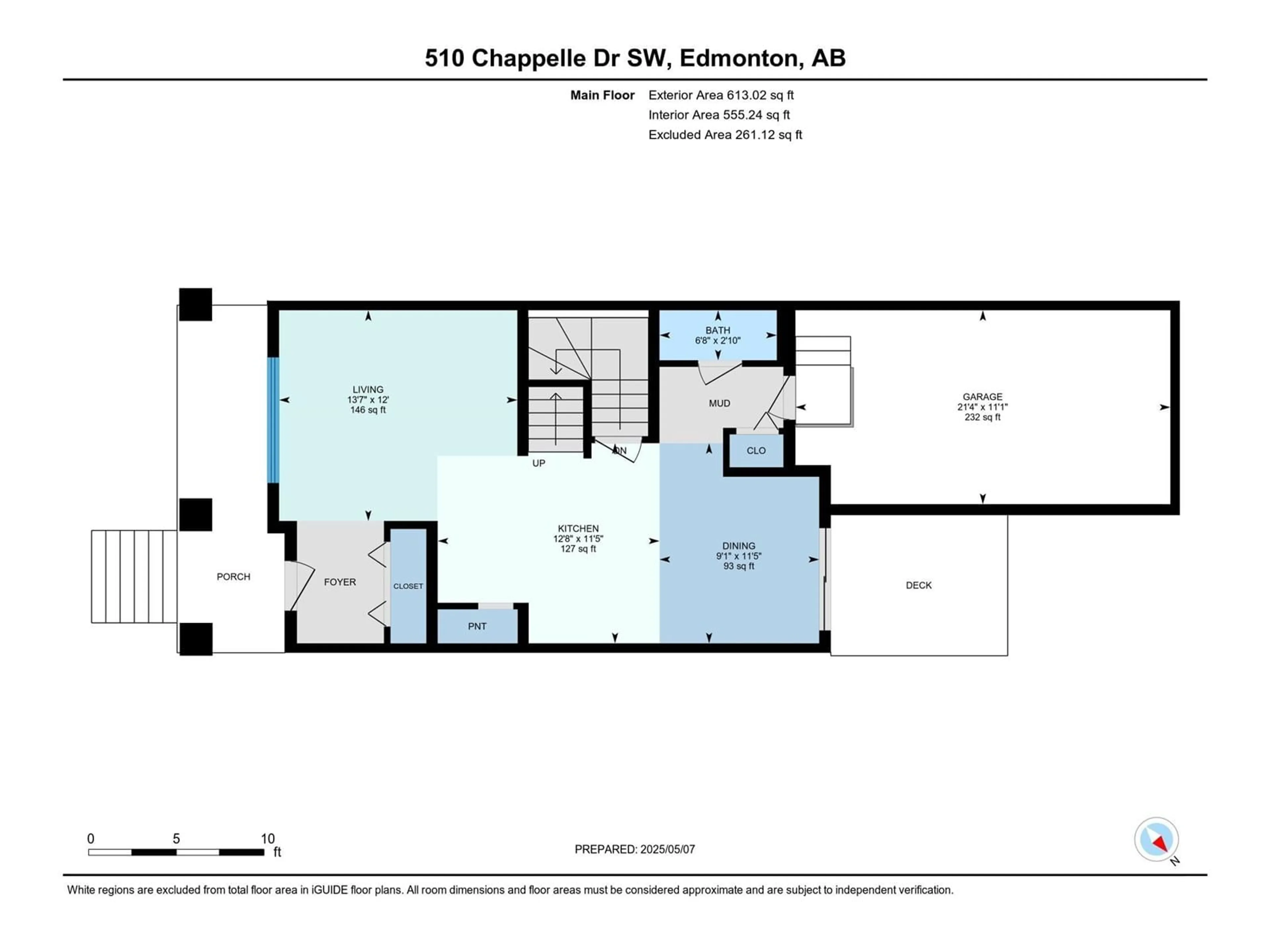 Floor plan for 510 CHAPPELLE DR, Edmonton Alberta T6W2B4