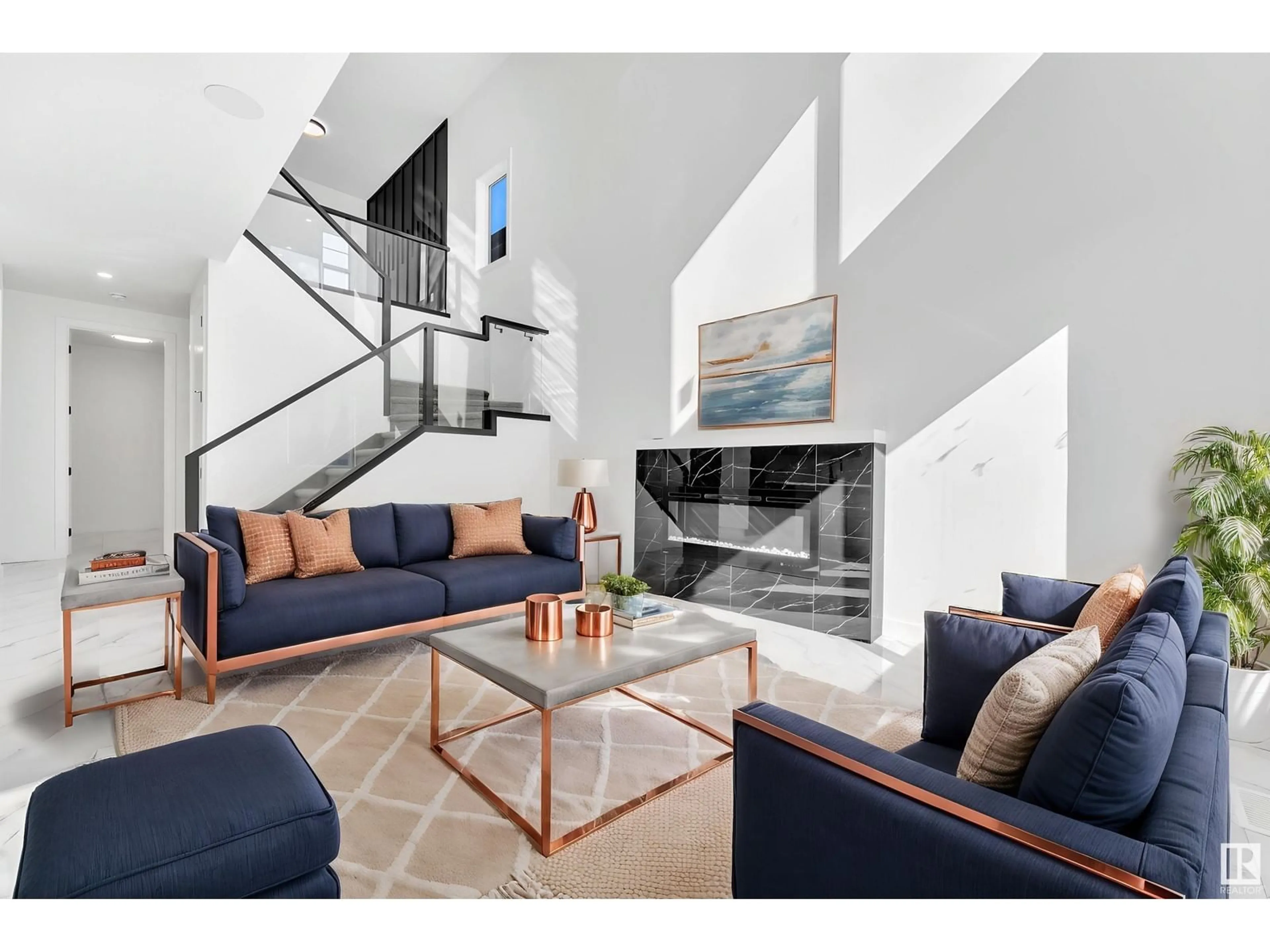 Living room with furniture, unknown for NW - 15409 20 ST, Edmonton Alberta T5Y2R7
