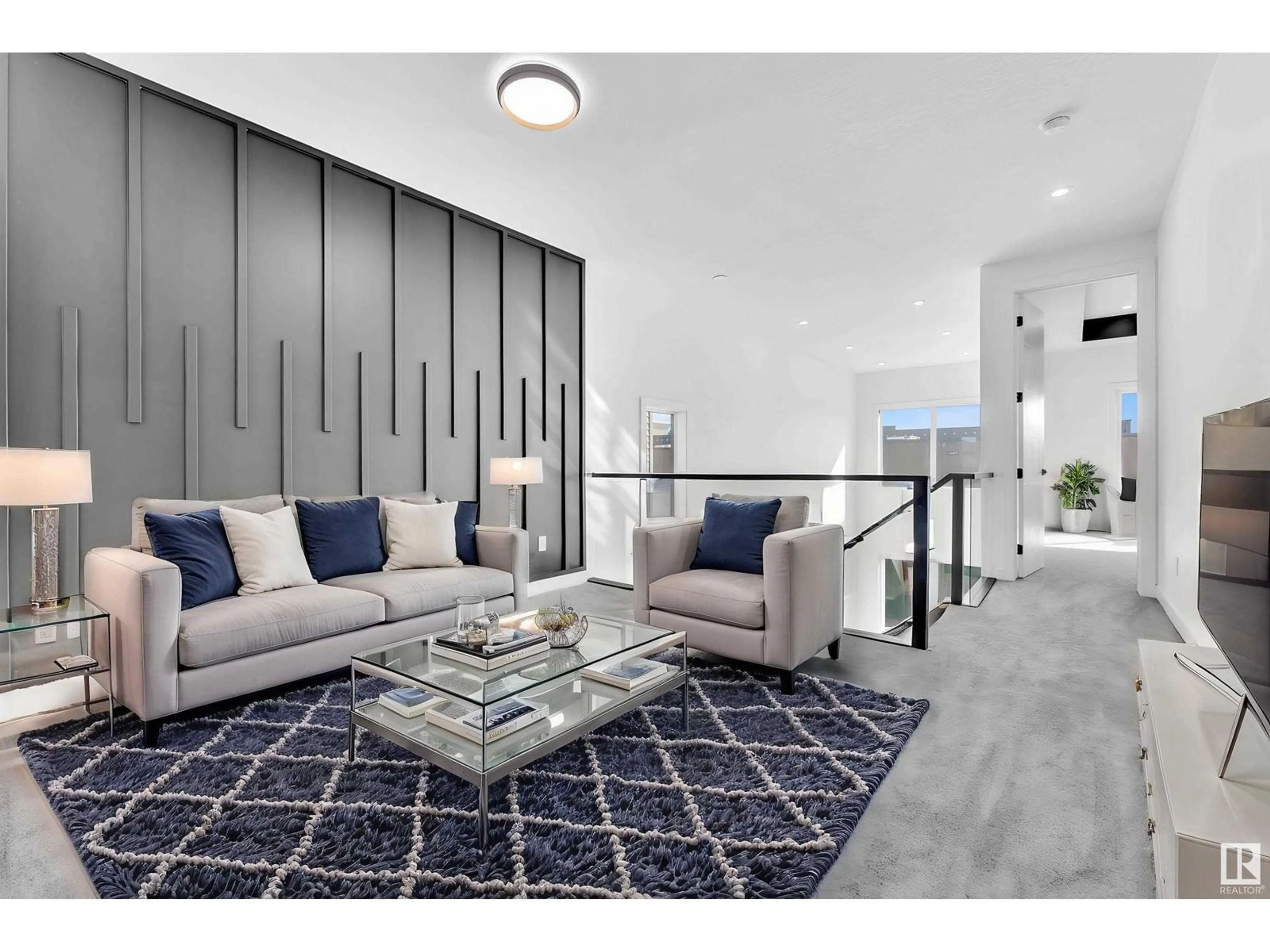 Living room with furniture, unknown for NW - 15409 20 ST, Edmonton Alberta T5Y2R7