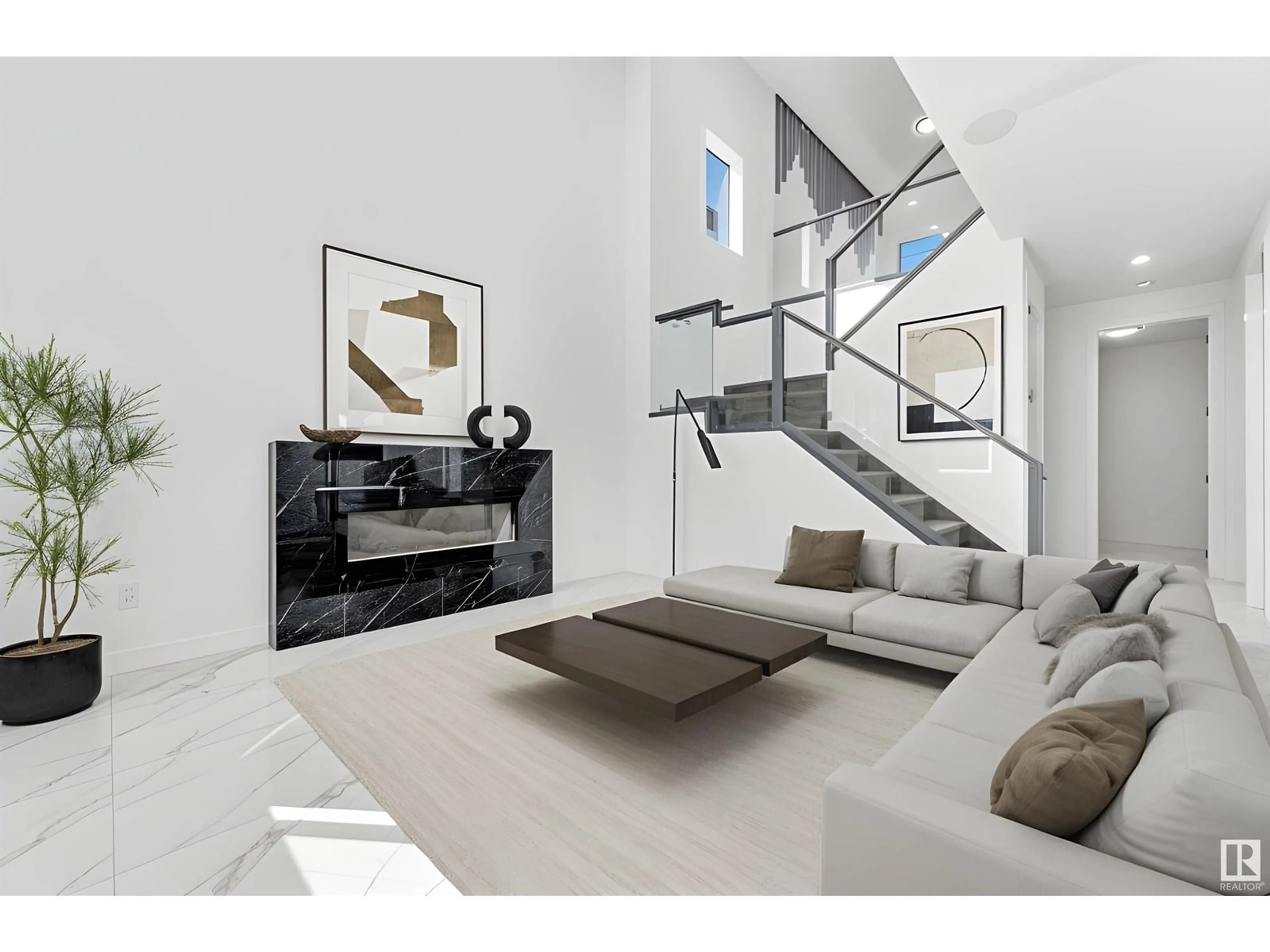 Living room with furniture, unknown for 15407 20 ST NW, Edmonton Alberta T5Y2R7