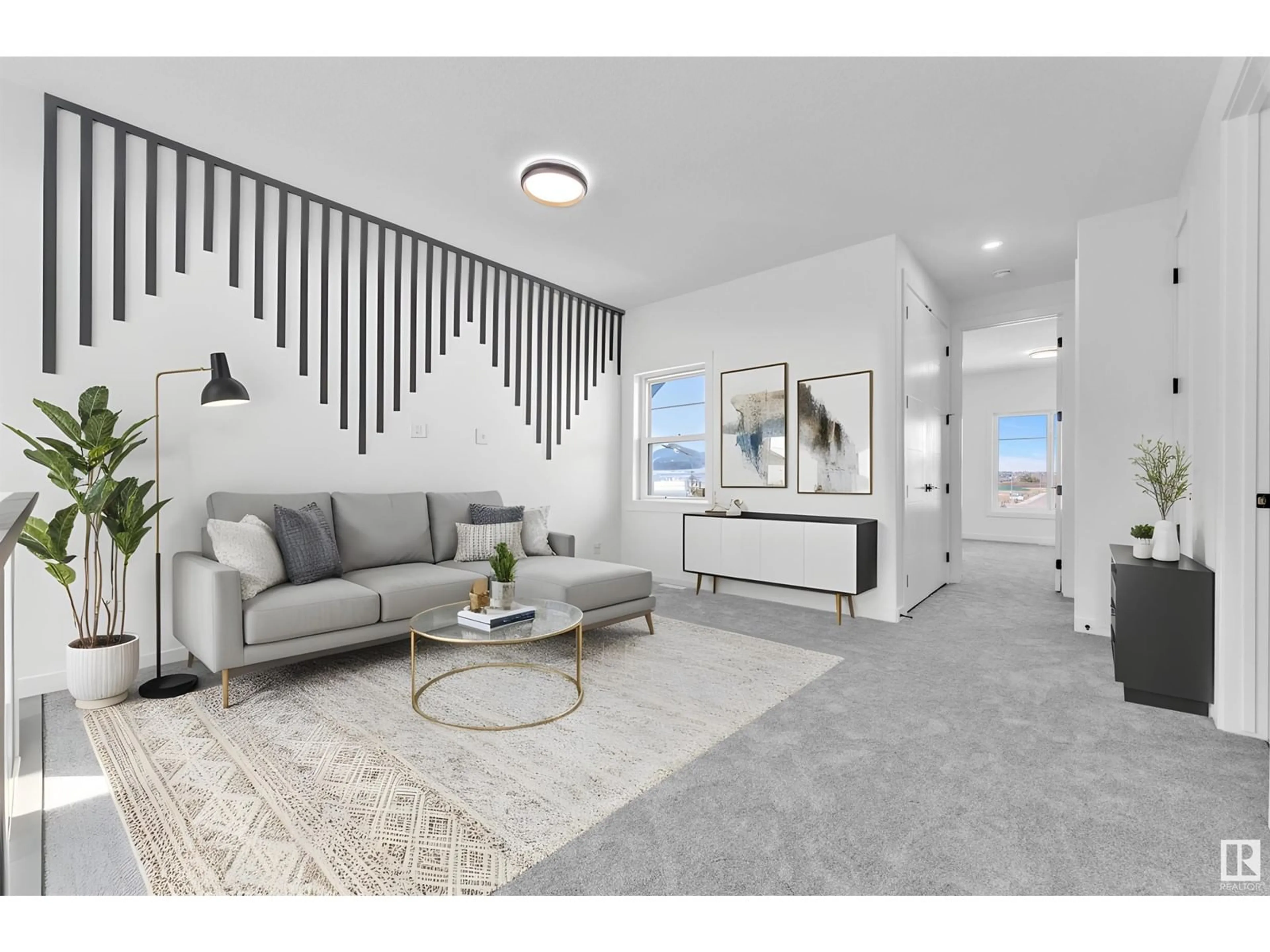 Living room with furniture, unknown for 15407 20 ST NW, Edmonton Alberta T5Y2R7