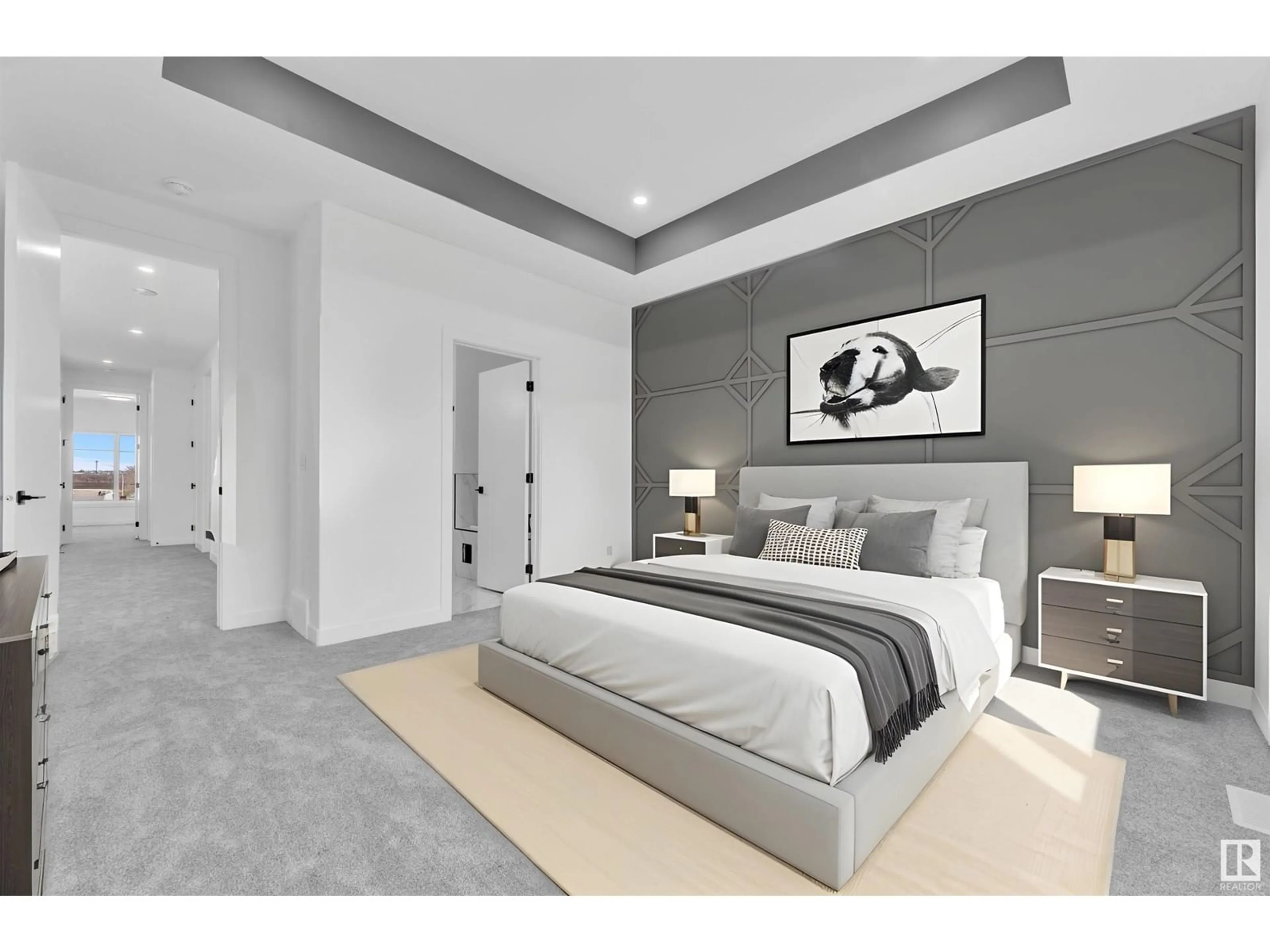 Bedroom with bed, unknown for 15407 20 ST NW, Edmonton Alberta T5Y2R7
