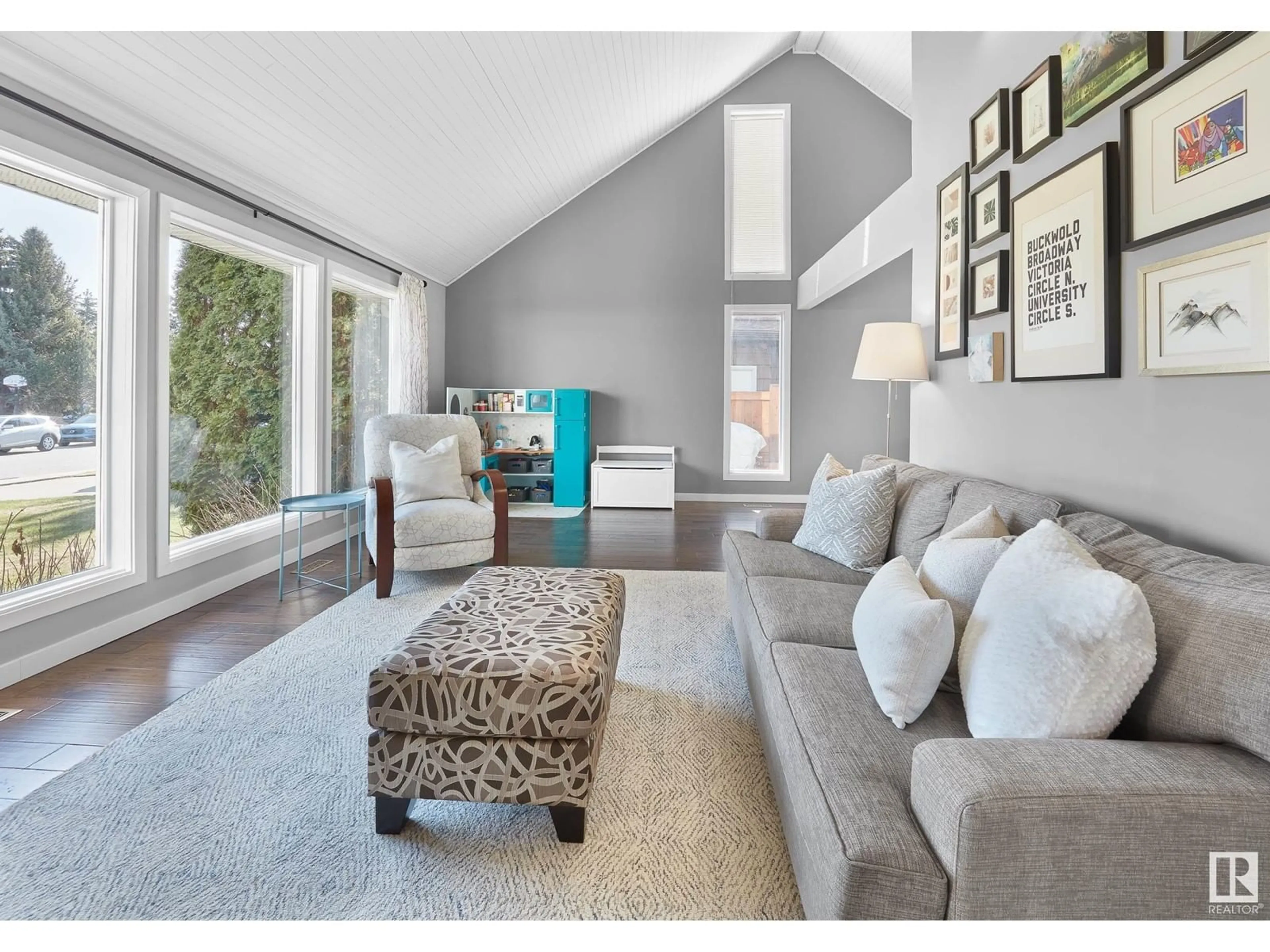 Living room with furniture, unknown for 14721 47 AV, Edmonton Alberta T6H5L3