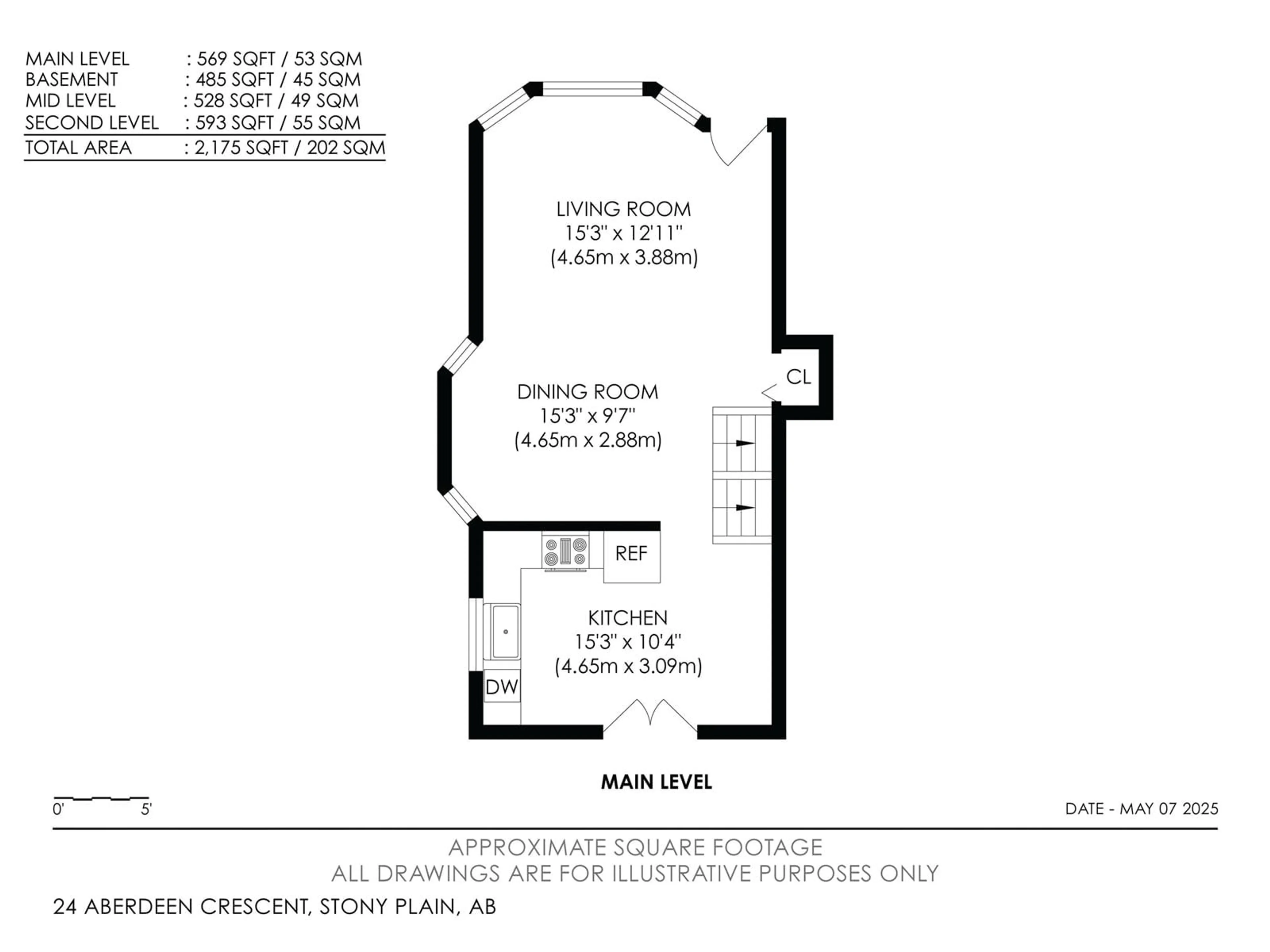 Floor plan for 24 ABERDEEN CR, Stony Plain Alberta T7Z1K4