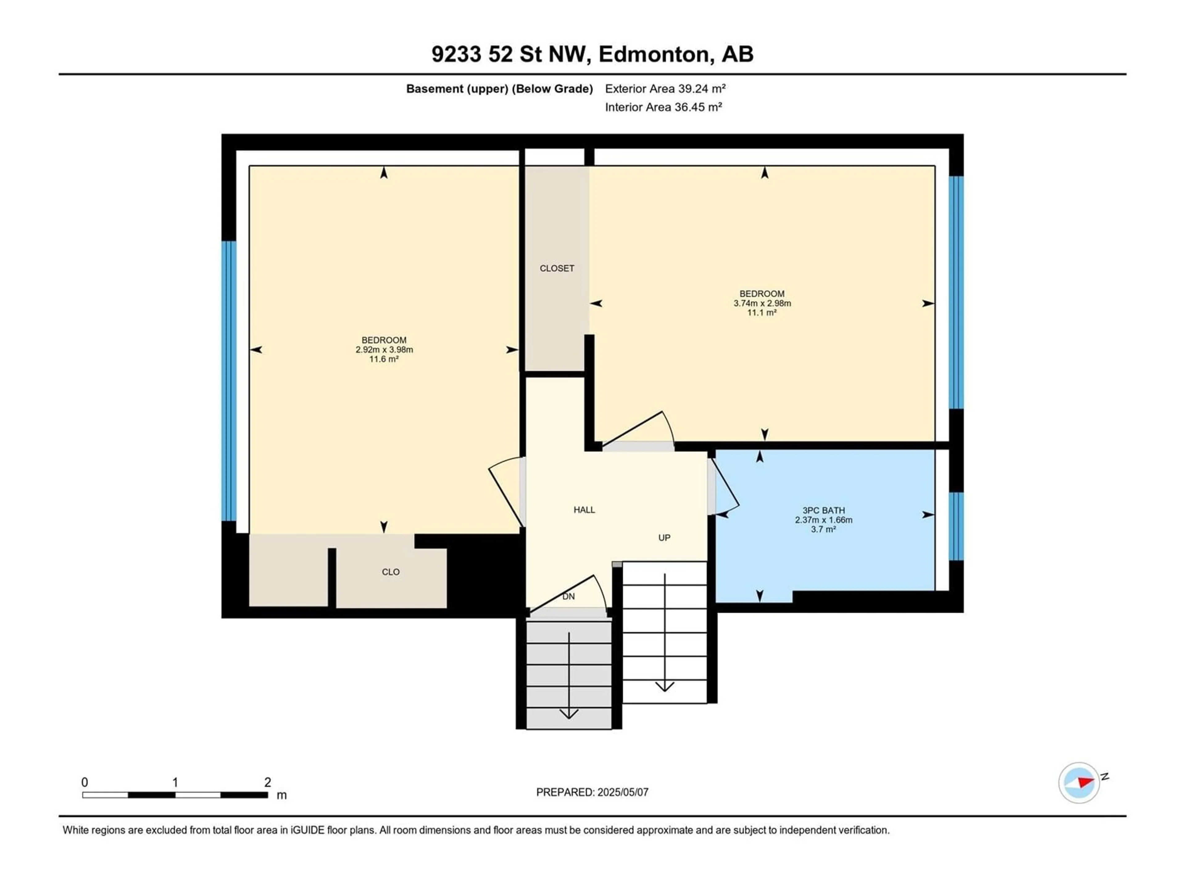 Floor plan for NW - 9233 52 ST, Edmonton Alberta T6B1G3