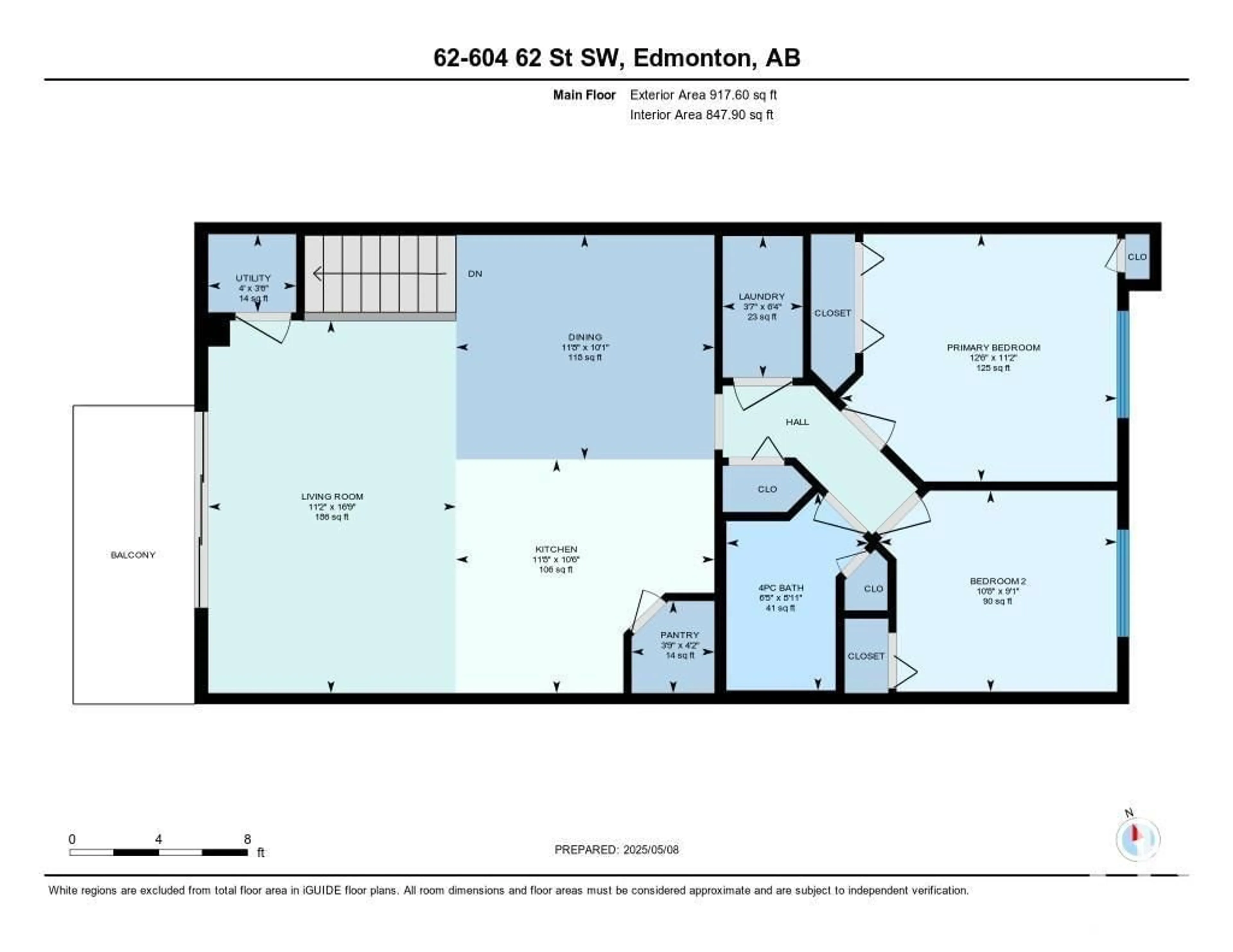 Floor plan for #62 - 604 62 ST, Edmonton Alberta T6X0K4