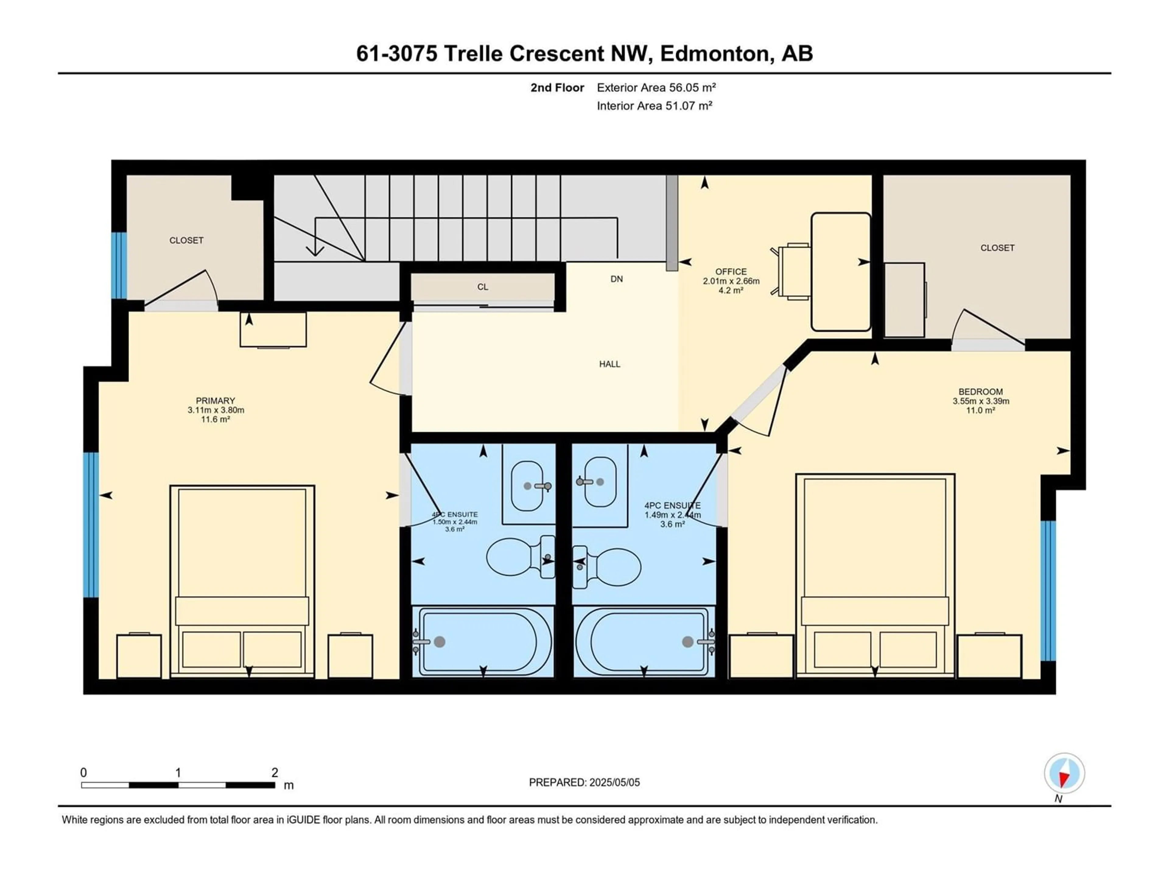 Floor plan for 61 - 3075 TRELLE CR, Edmonton Alberta T6R3V5