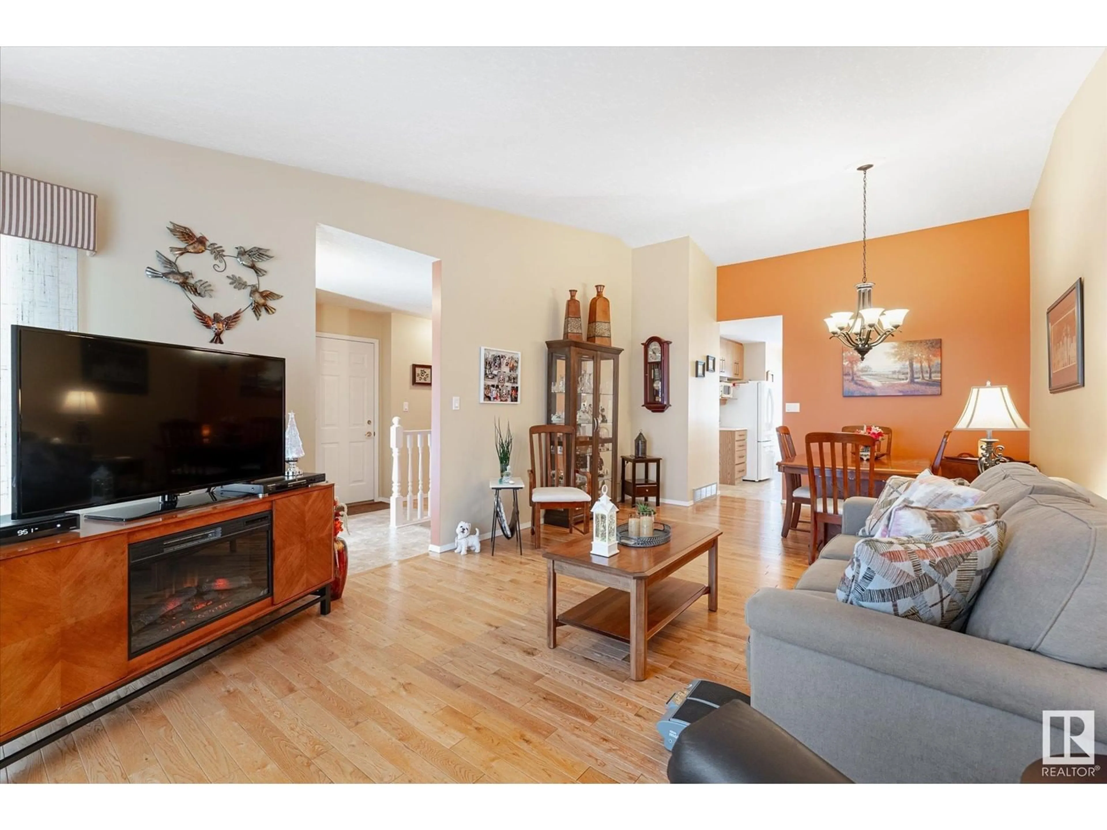 Living room with furniture, wood/laminate floor for #23 - 9704 165 ST NW, Edmonton Alberta T5P4W4