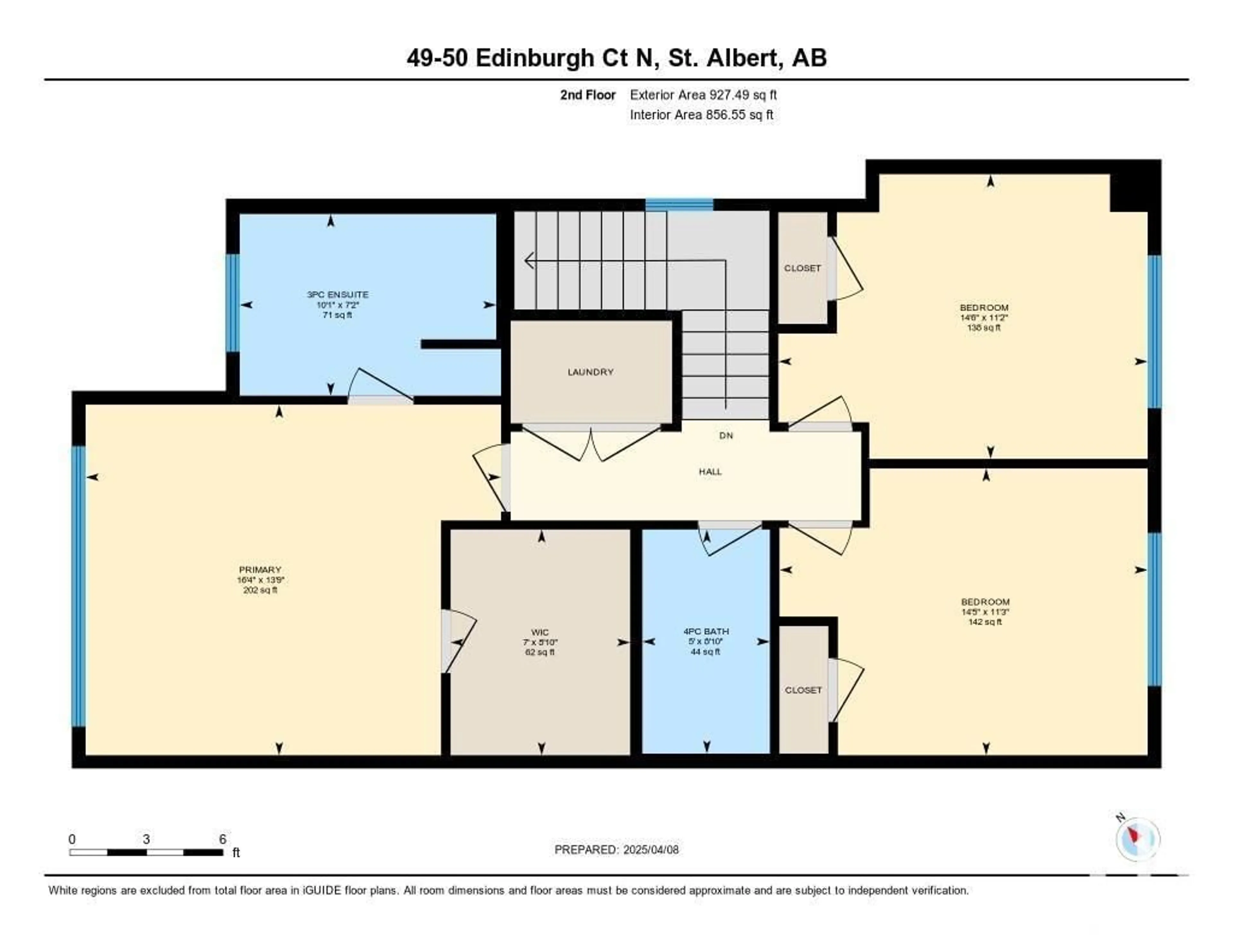 Floor plan for 50 - 49 EDINBURGH CO, St. Albert Alberta T8N7X5