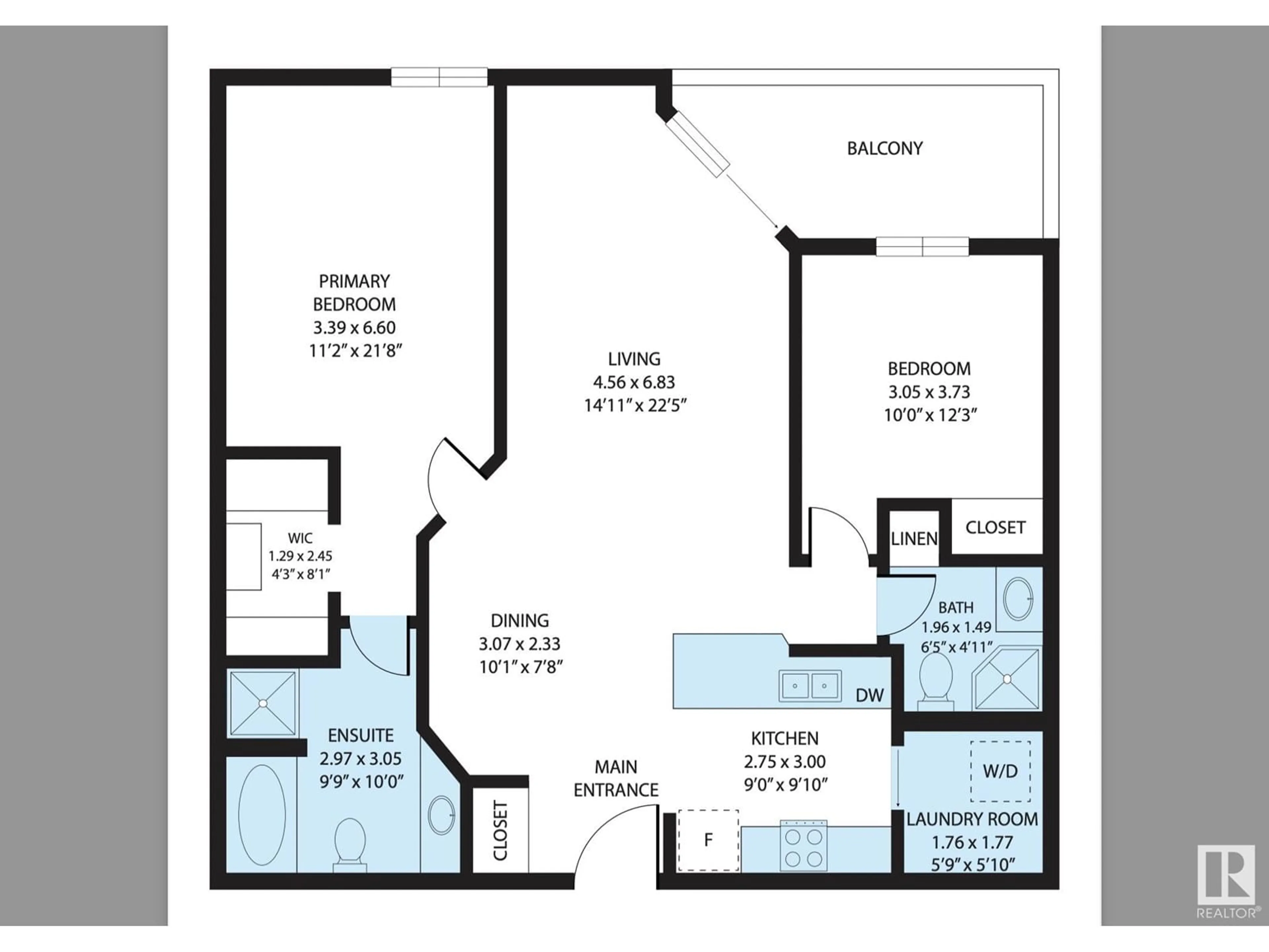 Floor plan for 13005 - 430 140 AV, Edmonton Alberta T6V1X1
