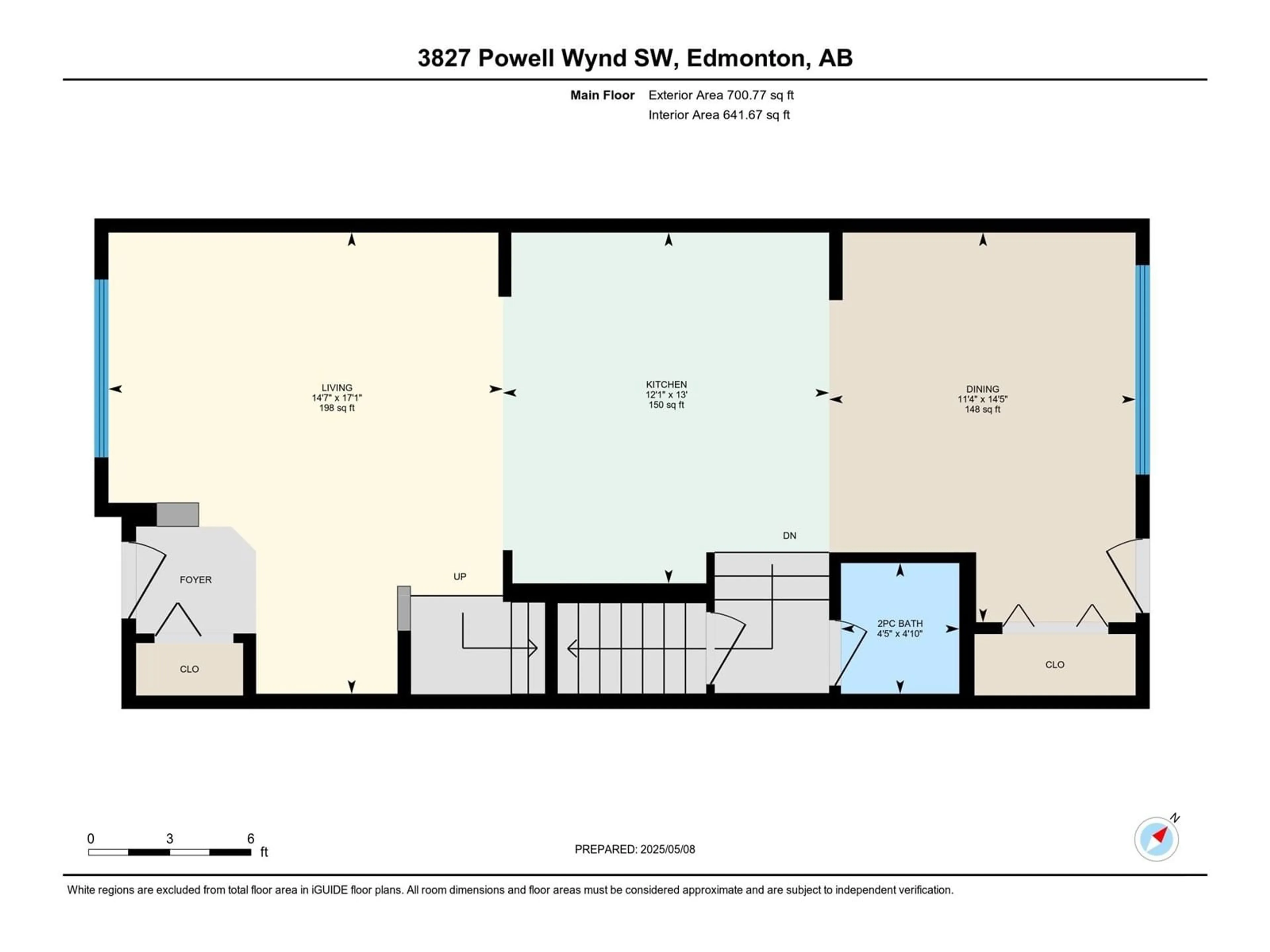 Floor plan for SW - 3827 POWELL WD, Edmonton Alberta T6W2W9