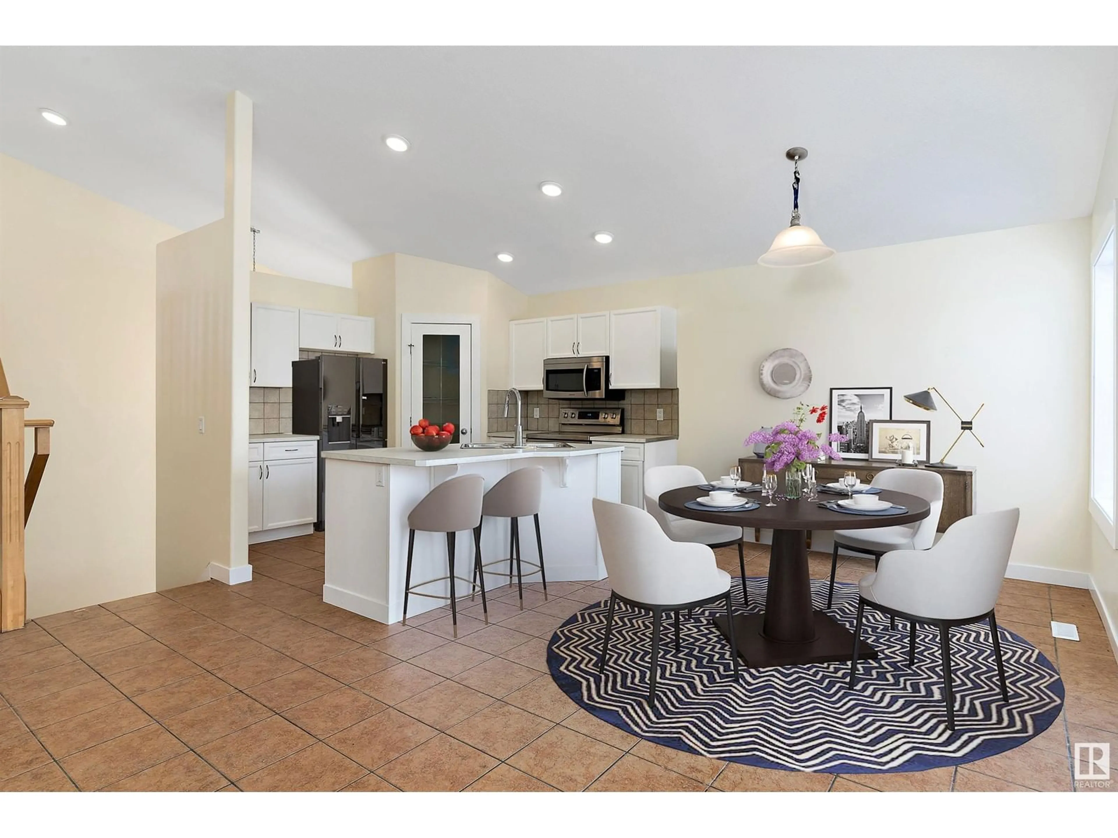 Open concept kitchen, ceramic/tile floor for 12930 160A AV, Edmonton Alberta T6V1R3