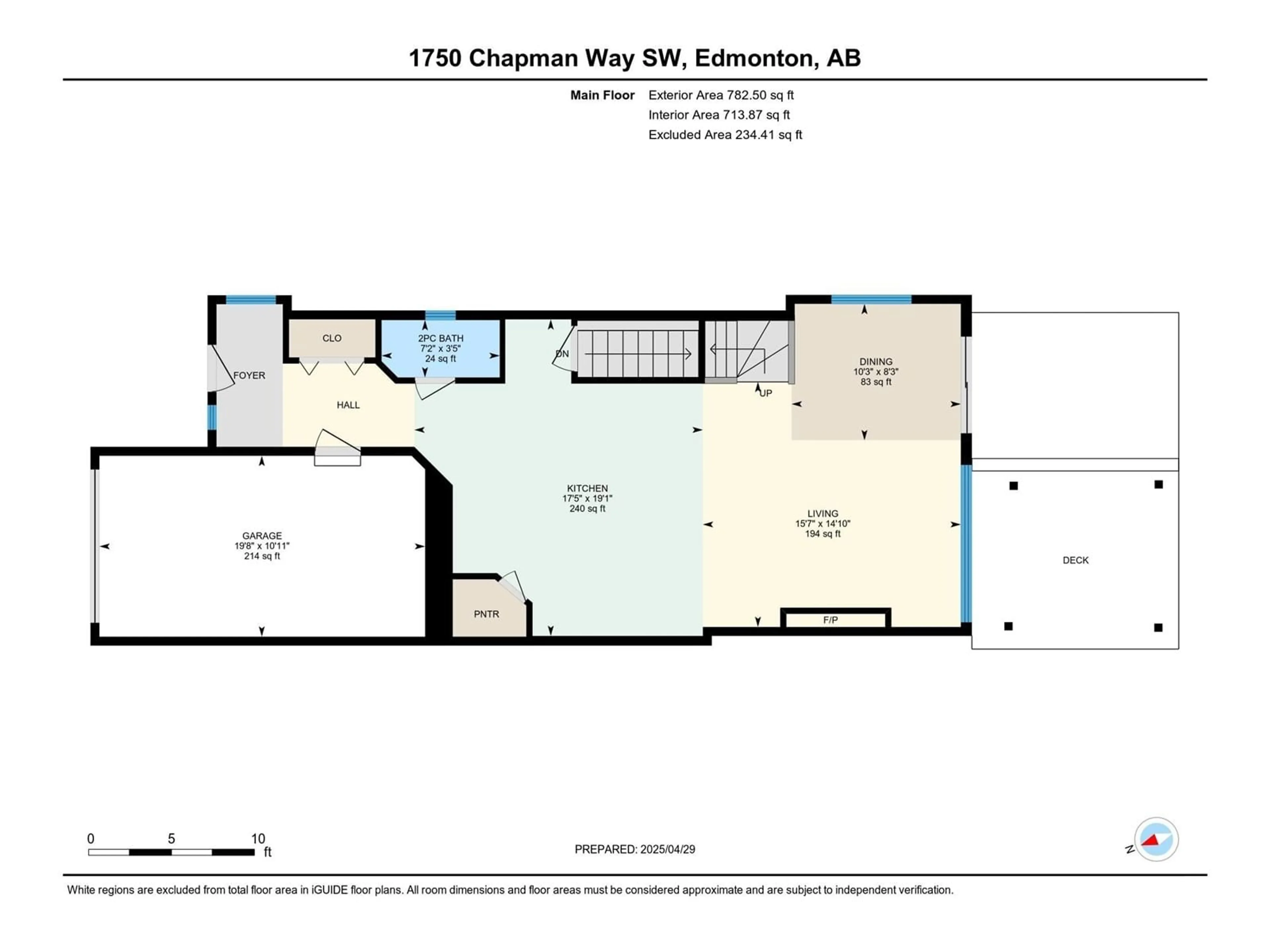 Floor plan for 1750 CHAPMAN WY, Edmonton Alberta T6W2E8