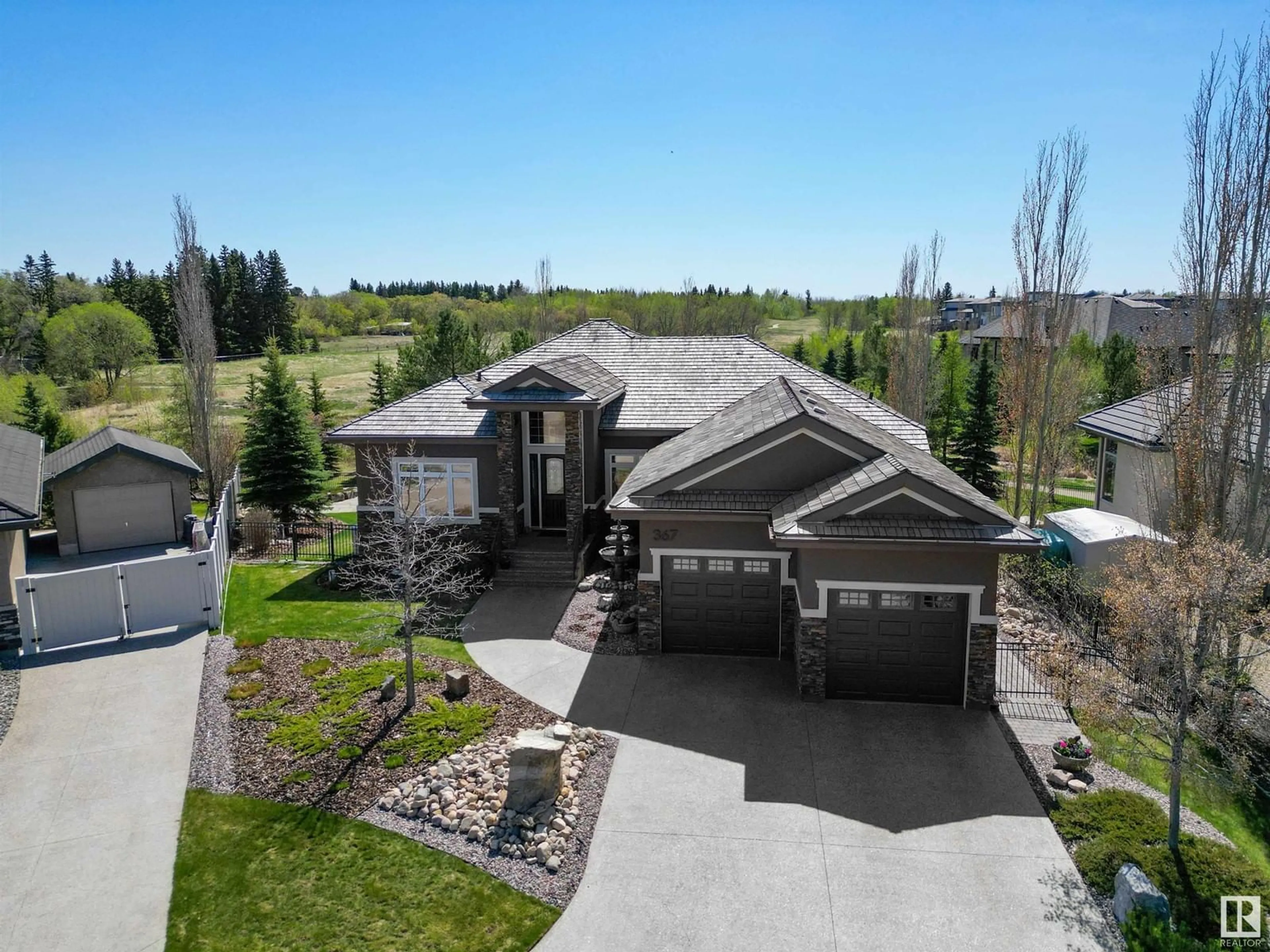 A pic from outside/outdoor area/front of a property/back of a property/a pic from drone, unknown for 52327 - 367 RANGE ROAD 233, Rural Strathcona County Alberta T8B1C6