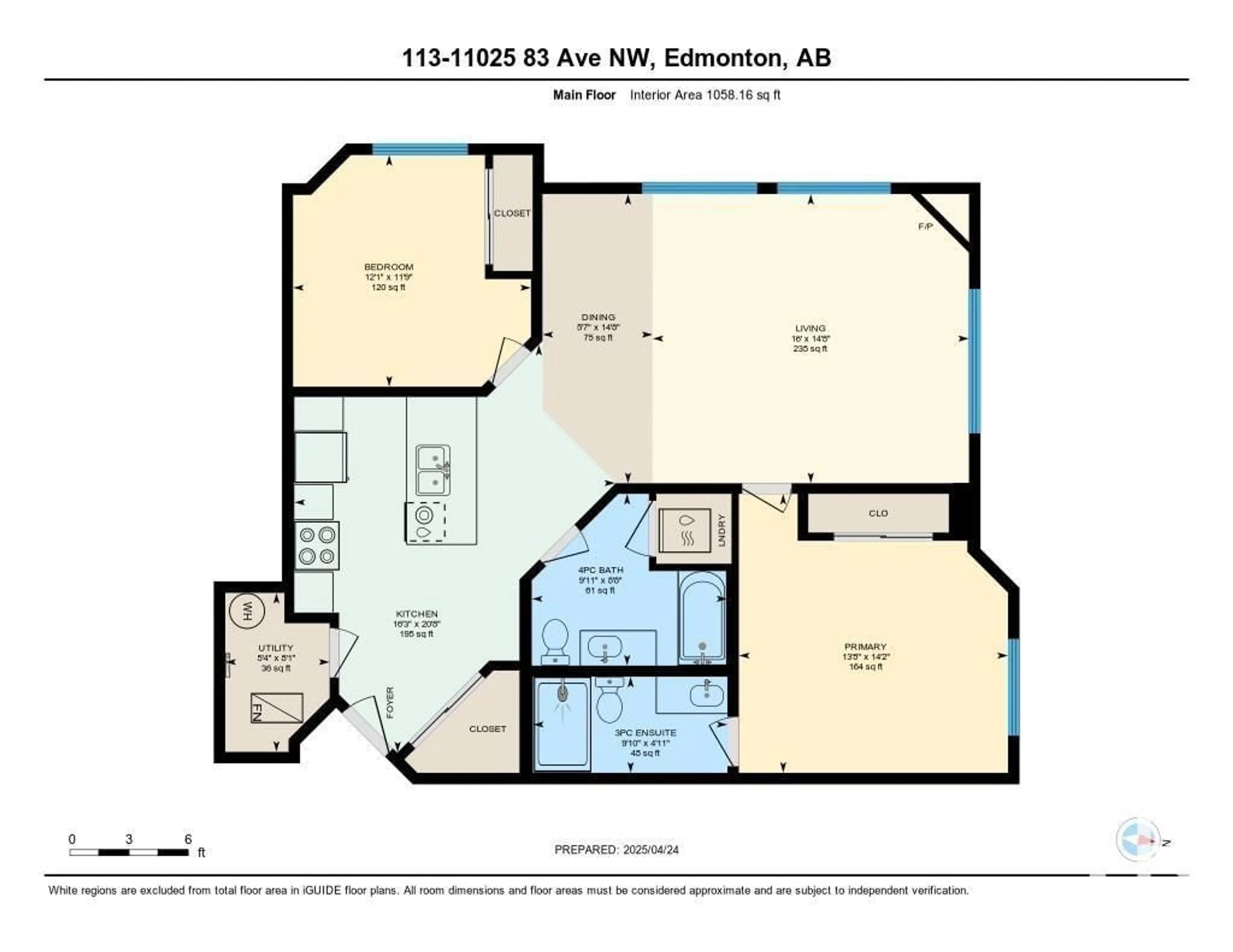 Floor plan for 113 - 11039 83 AV, Edmonton Alberta T6G0T7
