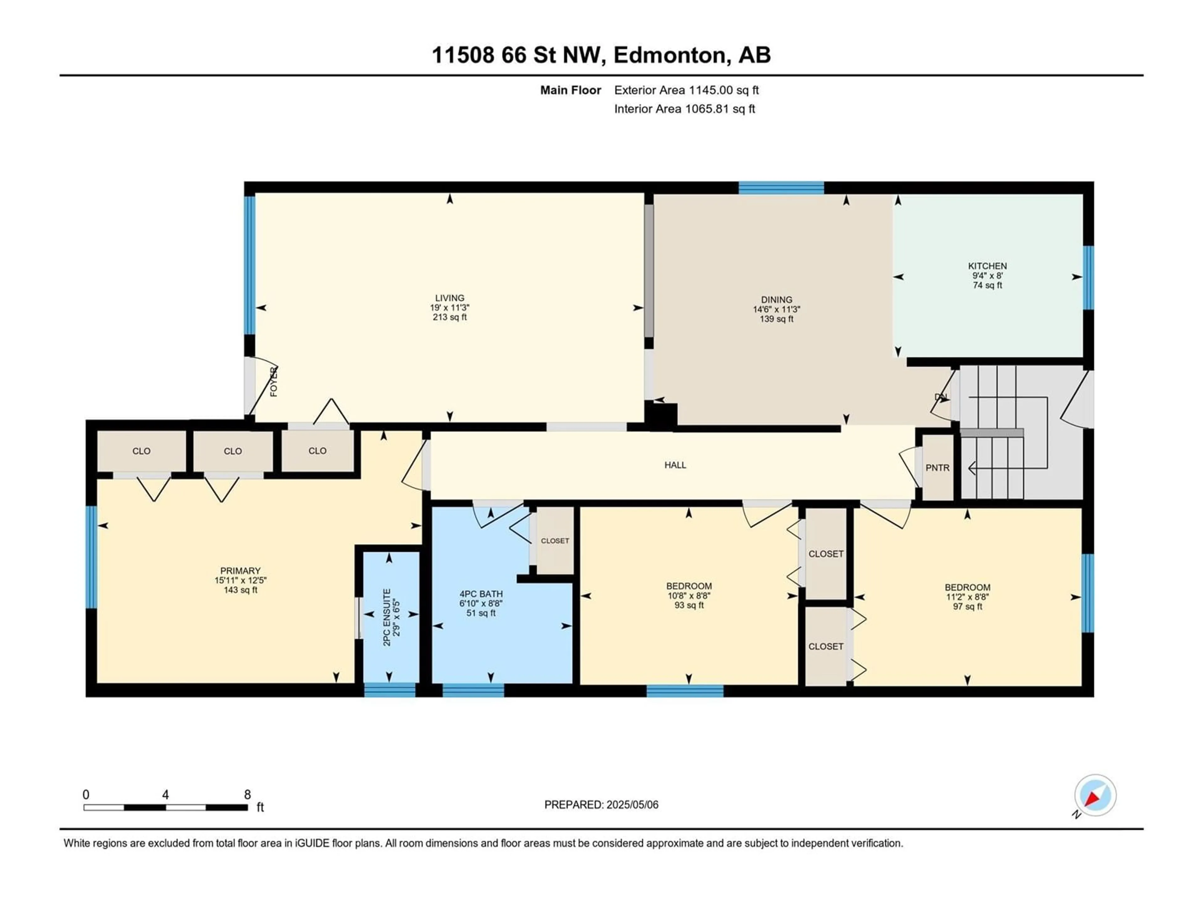 Floor plan for NW - 11508 66 ST, Edmonton Alberta T5B1H9
