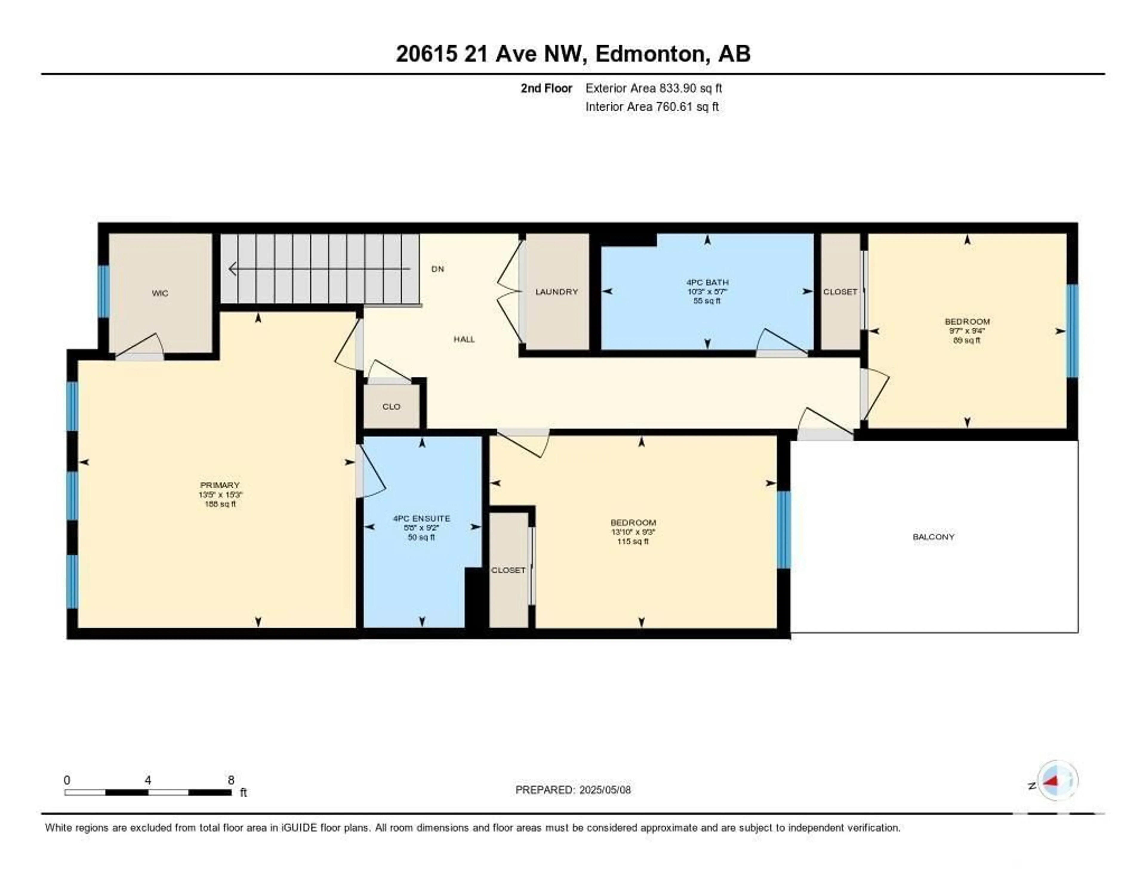 Floor plan for 20615 21 AVE NW, Edmonton Alberta T6M1N2