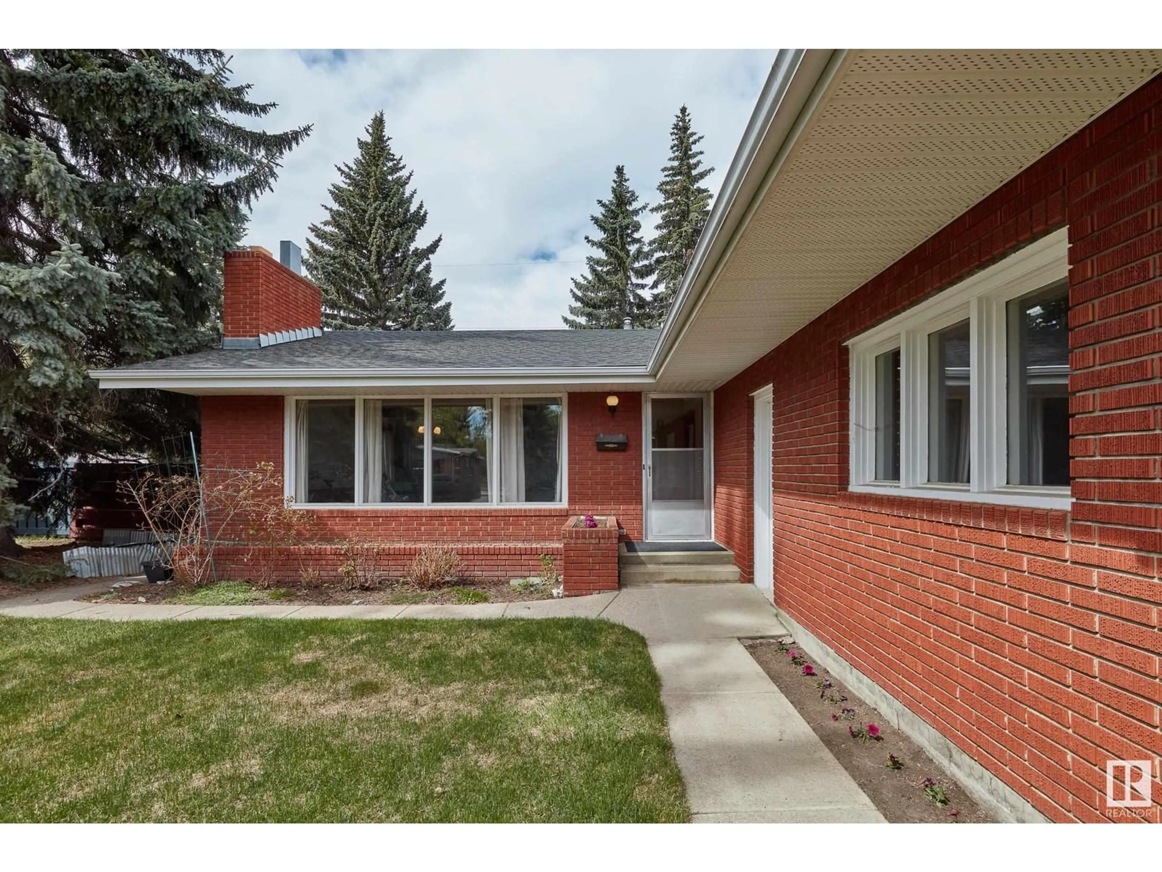 Home with brick exterior material, street for 8604 BUENA VISTA RD, Edmonton Alberta T5R5R8