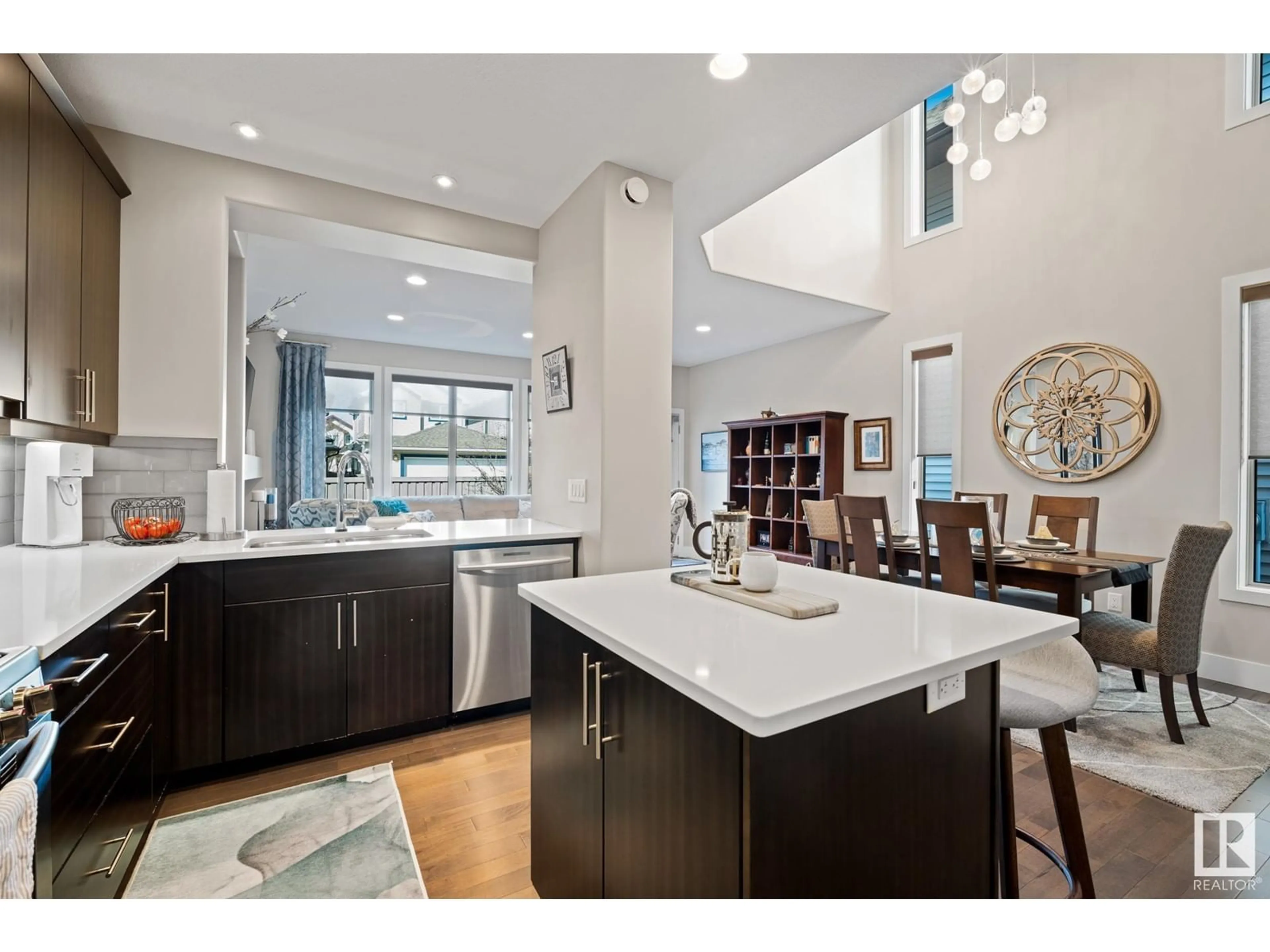 Open concept kitchen, ceramic/tile floor for SW - 3230 ALLAN WY, Edmonton Alberta T6W2L8