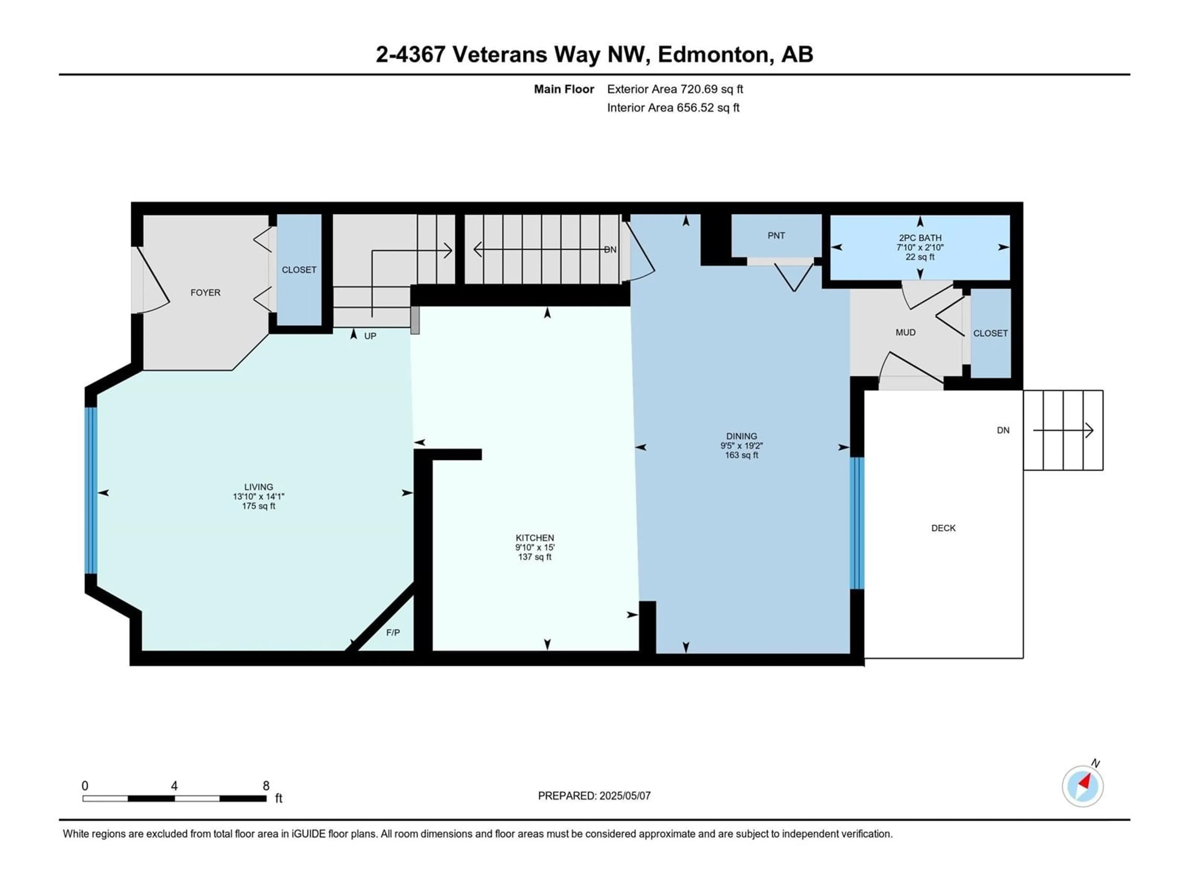Floor plan for #2 - 4367 VETERANS WY, Edmonton Alberta T5E6N4