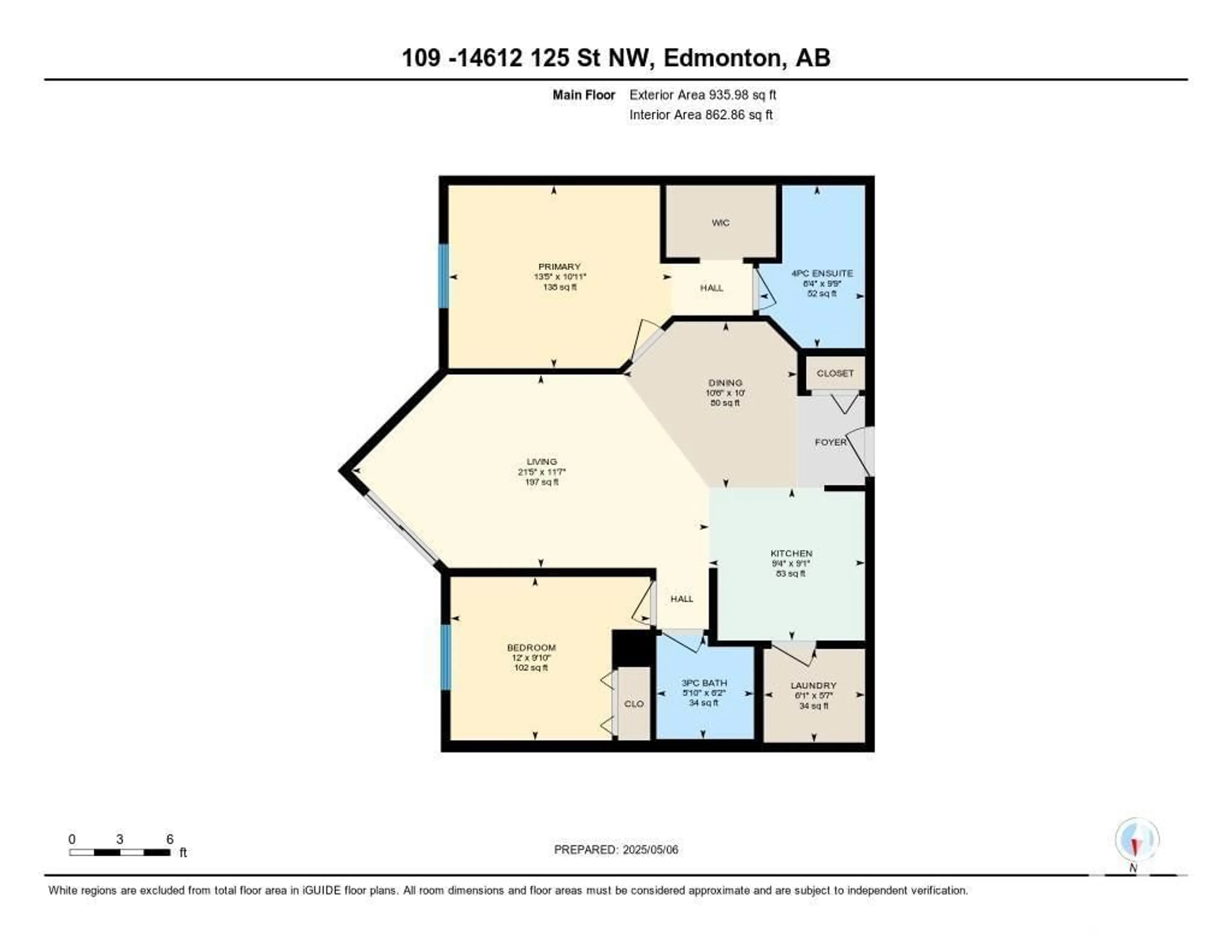 Floor plan for 14612 - 109 125 ST, Edmonton Alberta T5X0B6