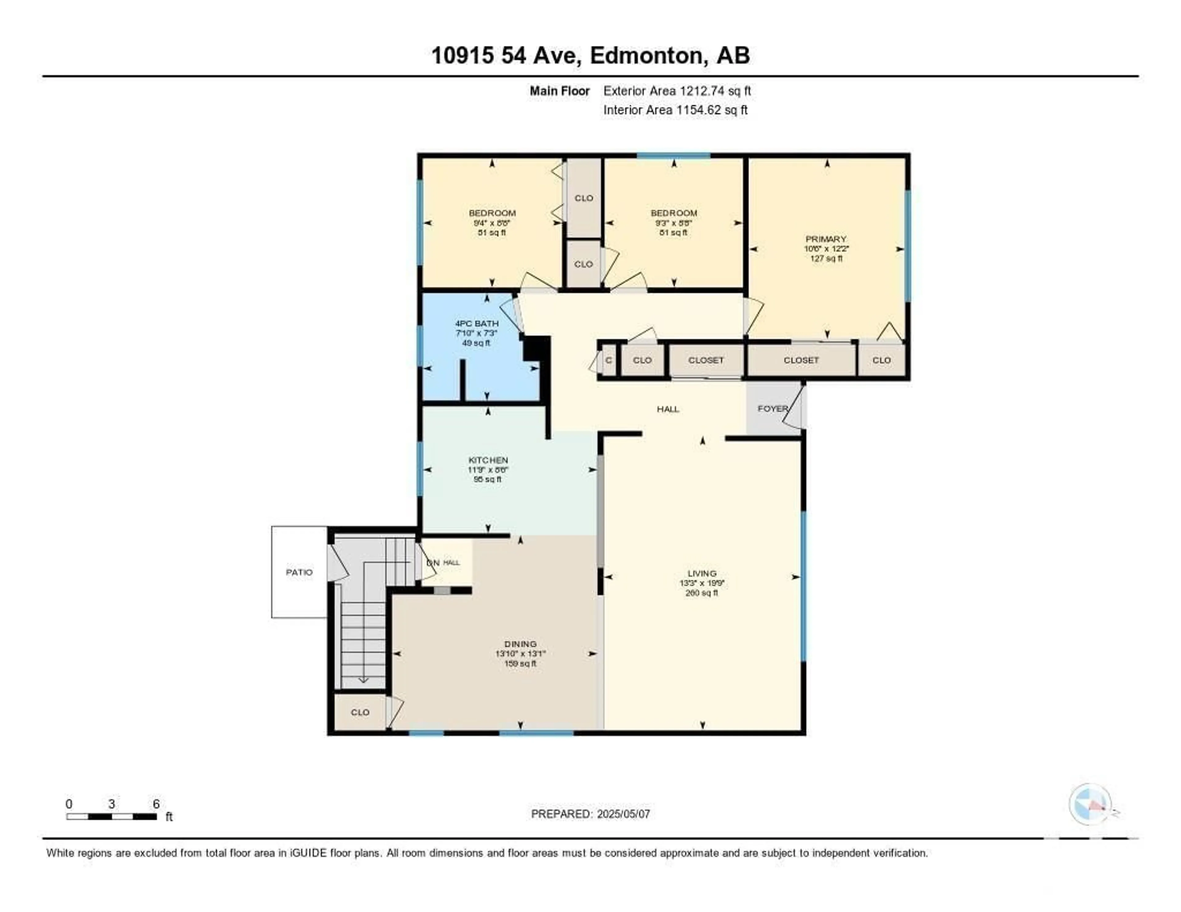 Floor plan for 10915 54 AV, Edmonton Alberta T6E0X4