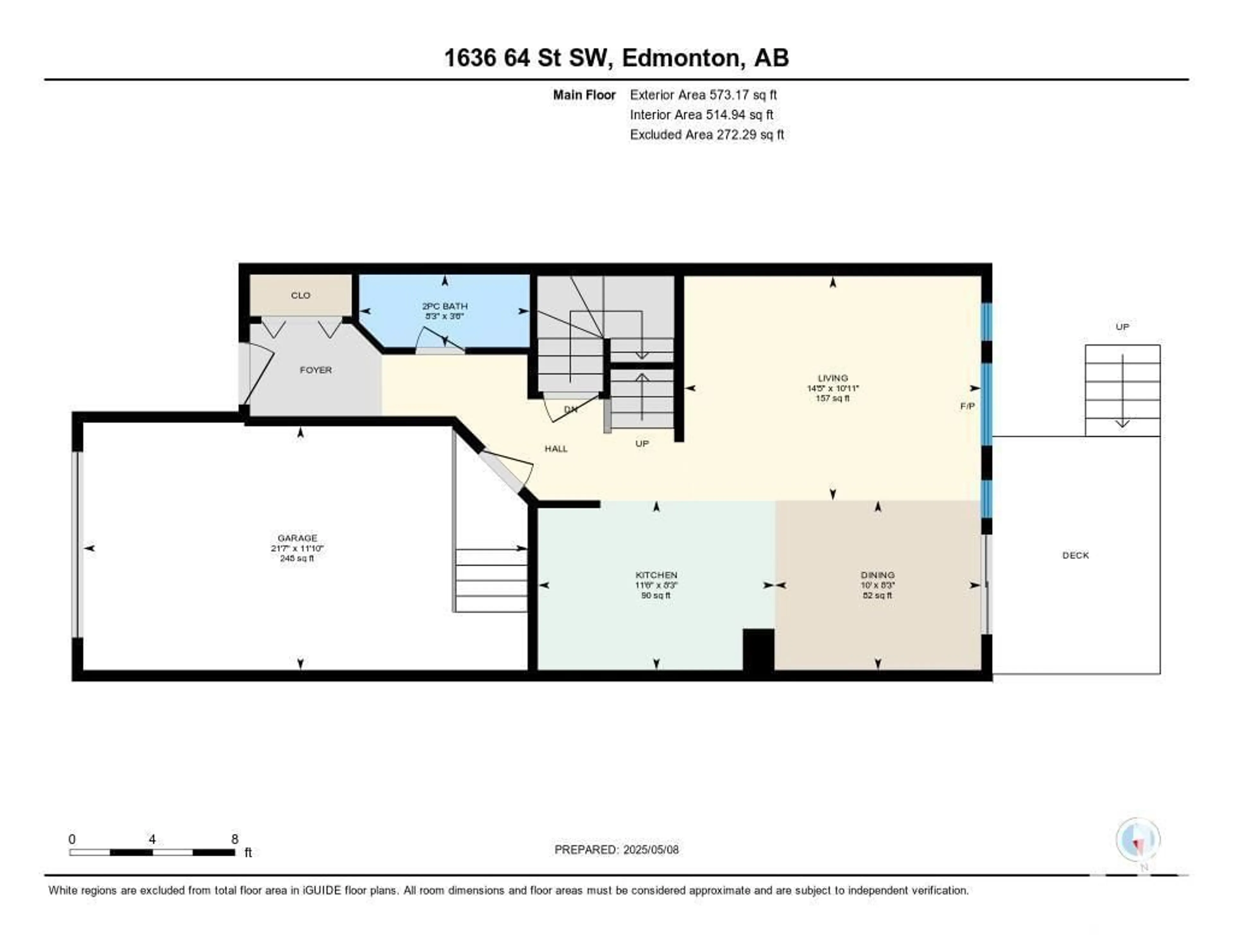 Floor plan for SW - 1636 64 ST, Edmonton Alberta T6X0N2