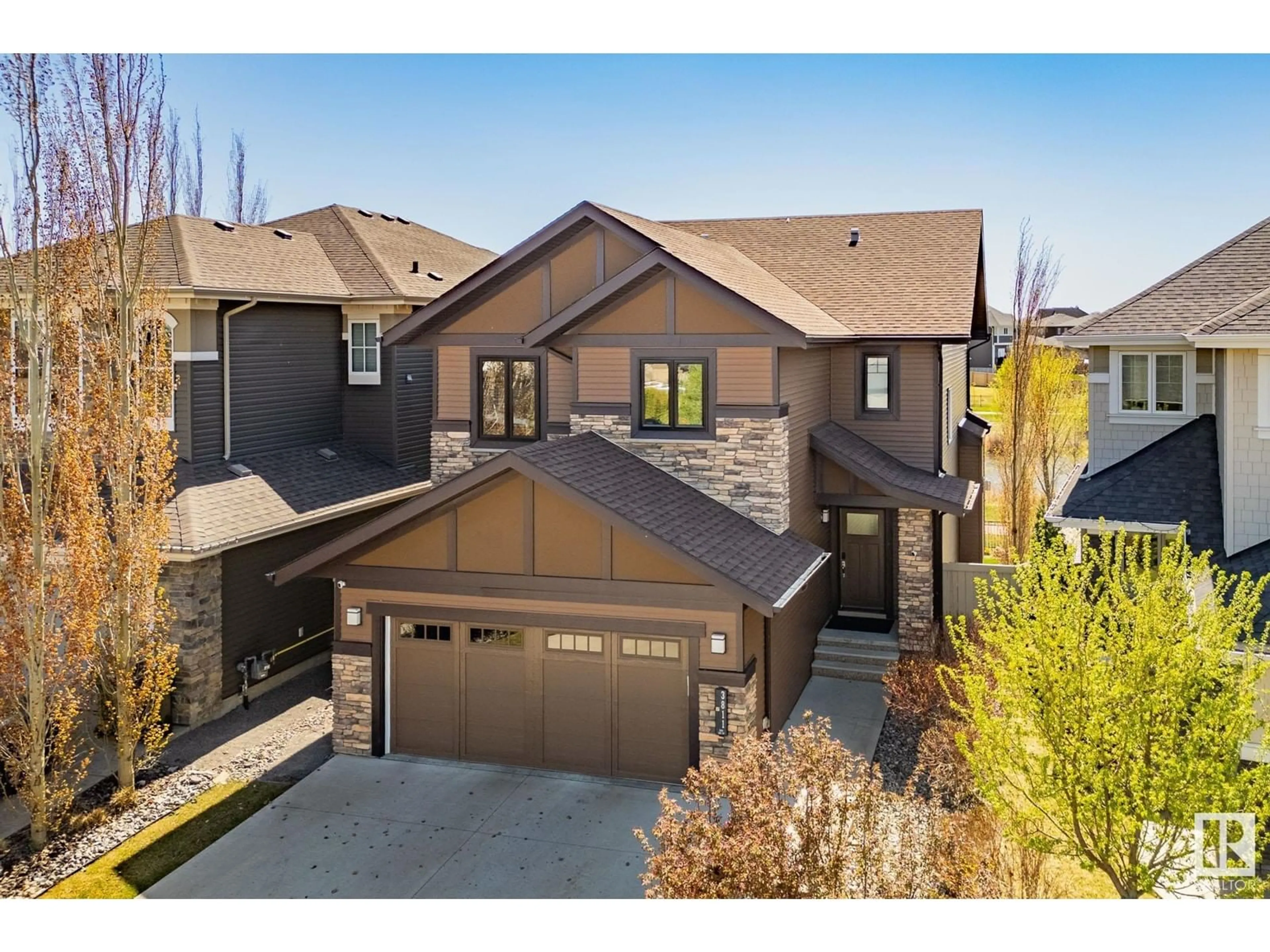 Home with brick exterior material, street for SW - 3811 KIDD BAY BA, Edmonton Alberta T6W2R3