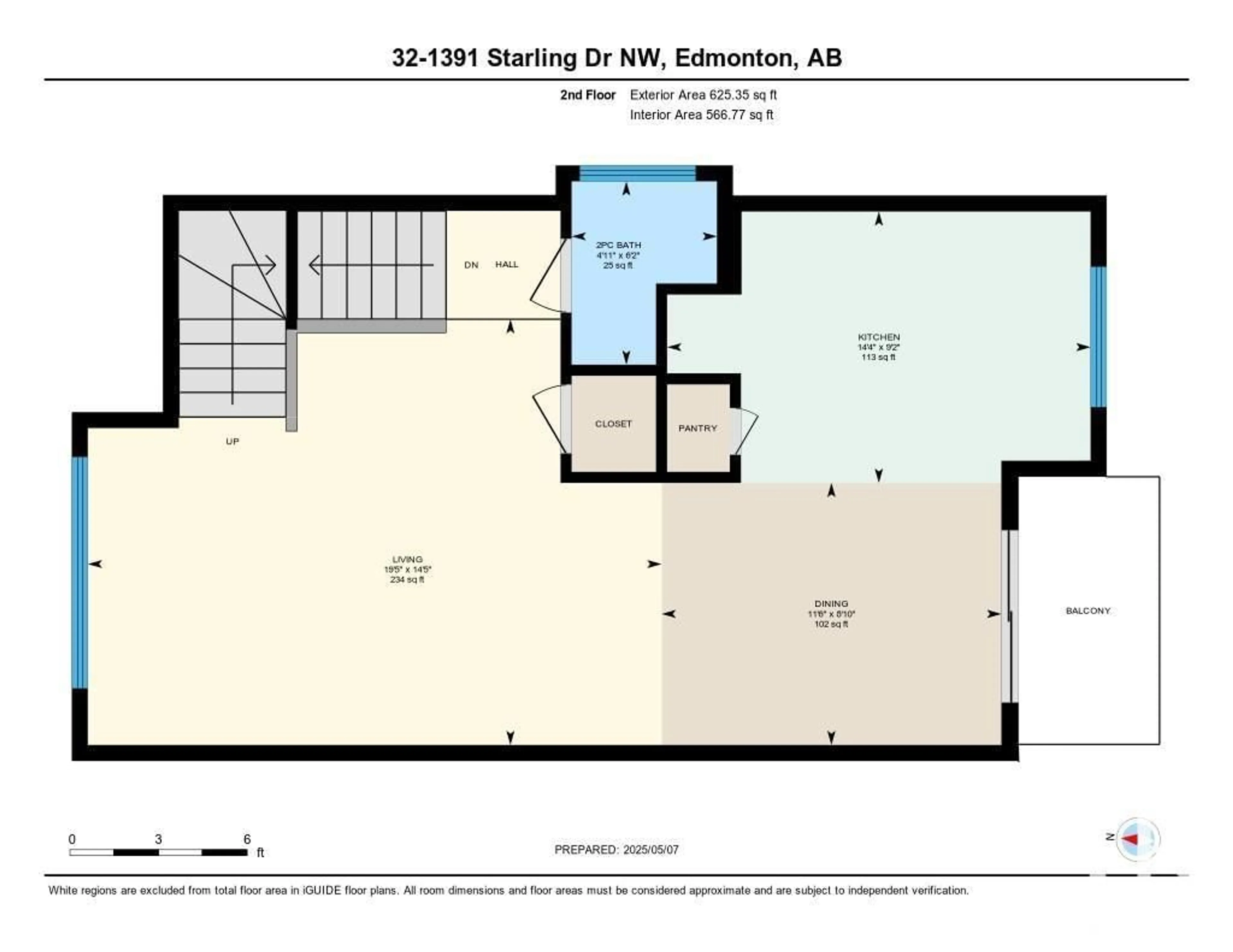 Floor plan for #32 - 1391 STARLING DR, Edmonton Alberta T5S0L3