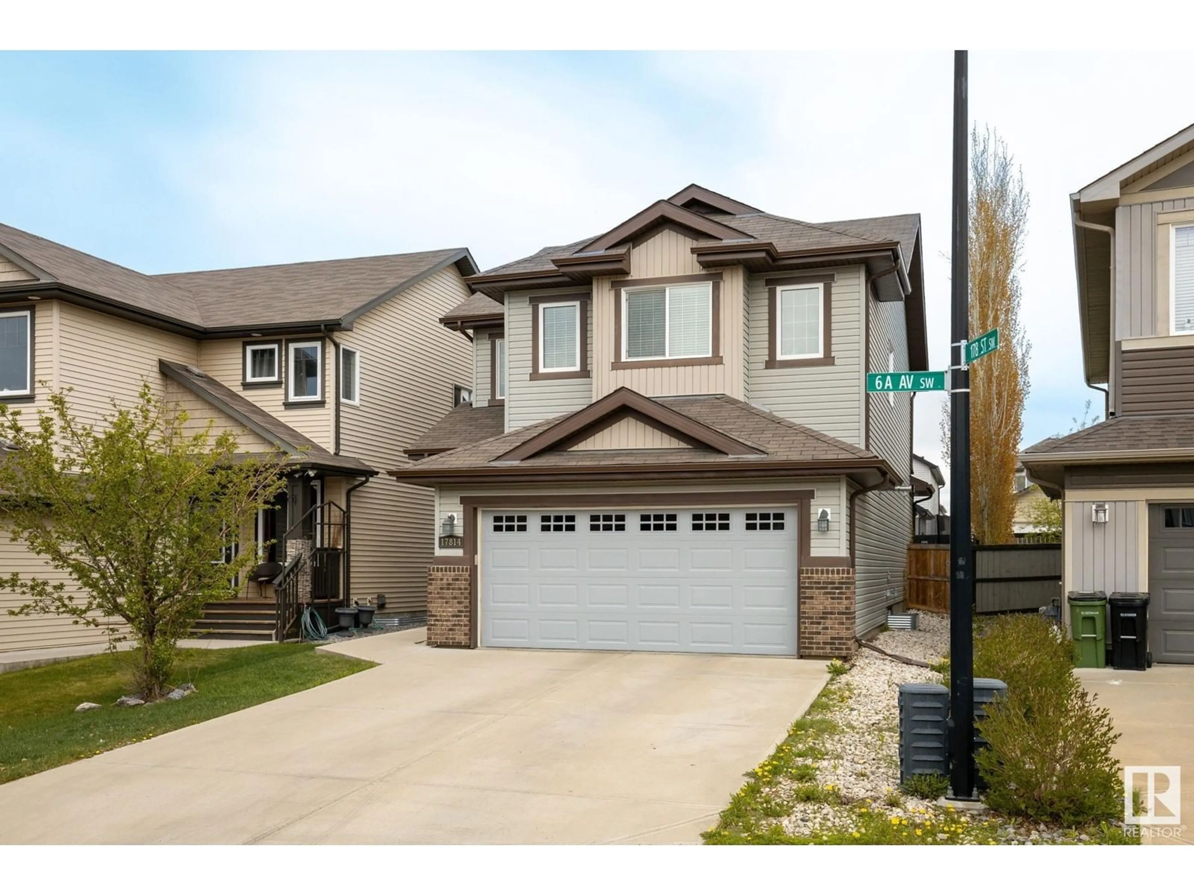 Home with vinyl exterior material, street for SW - 17814 6A AV, Edmonton Alberta T6W2L6