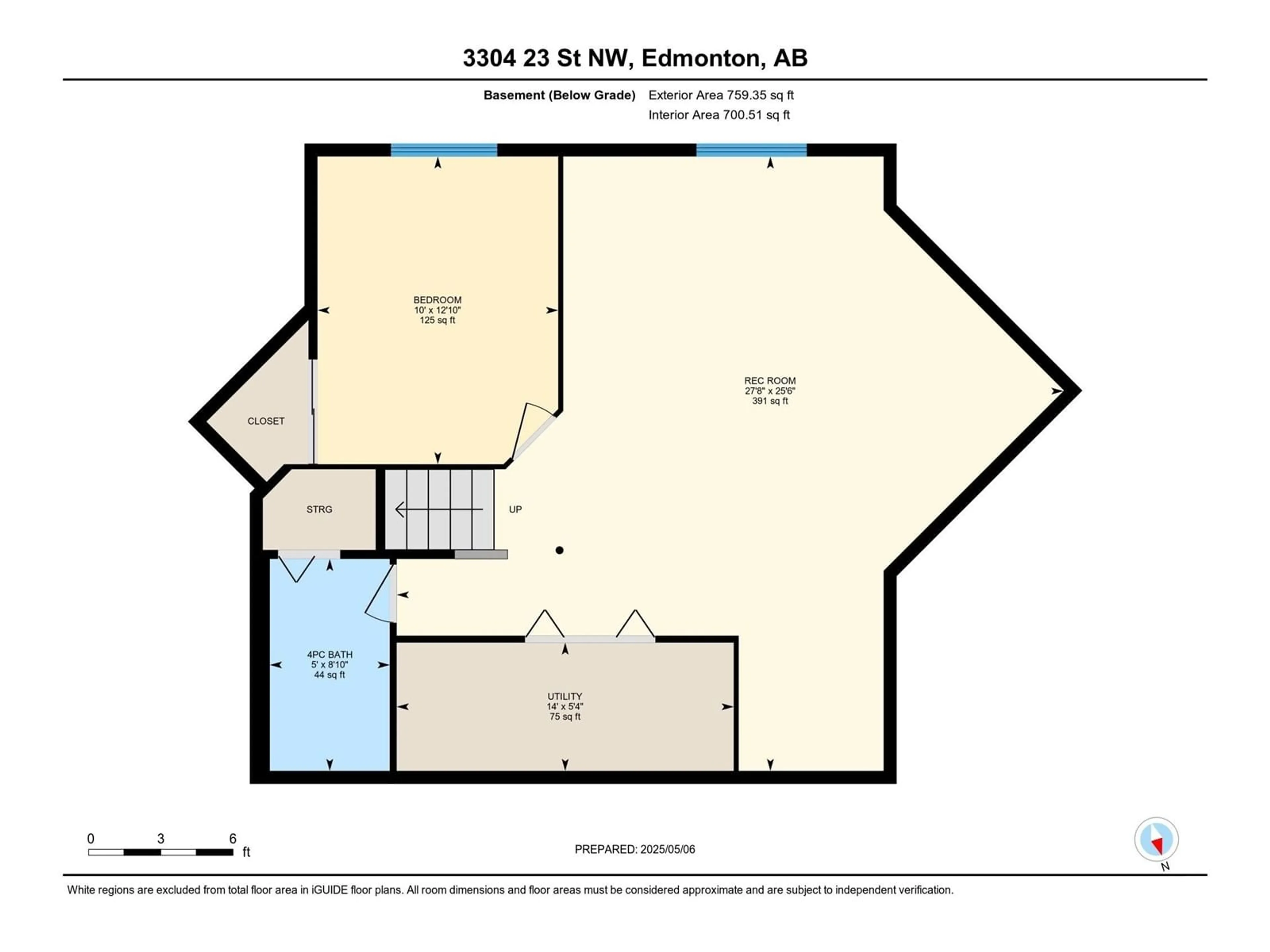Floor plan for NW - 3304 23 ST, Edmonton Alberta T6T0A7