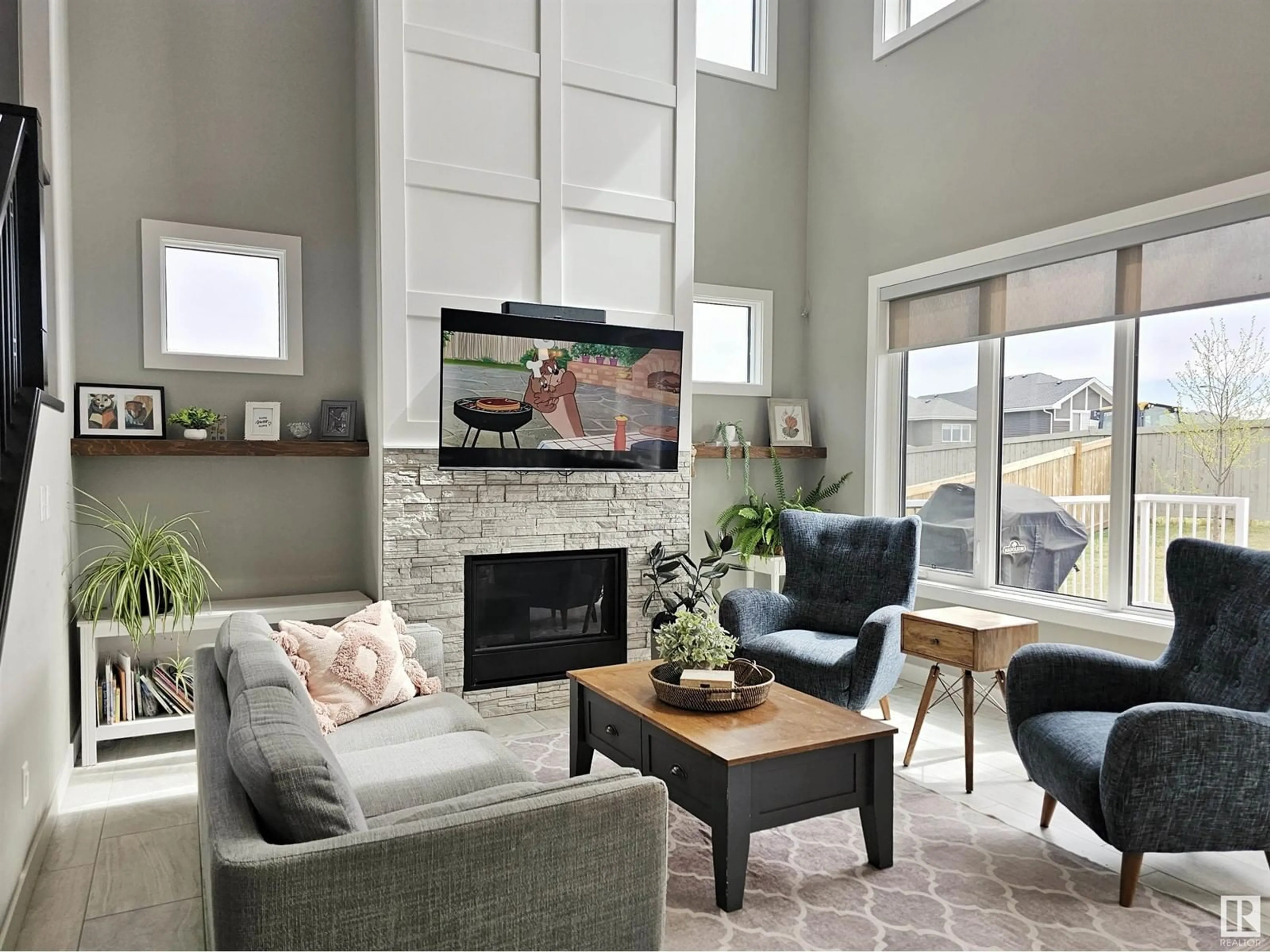 Living room with furniture, unknown for 1812 TANAGER CL, Edmonton Alberta T8N0N2