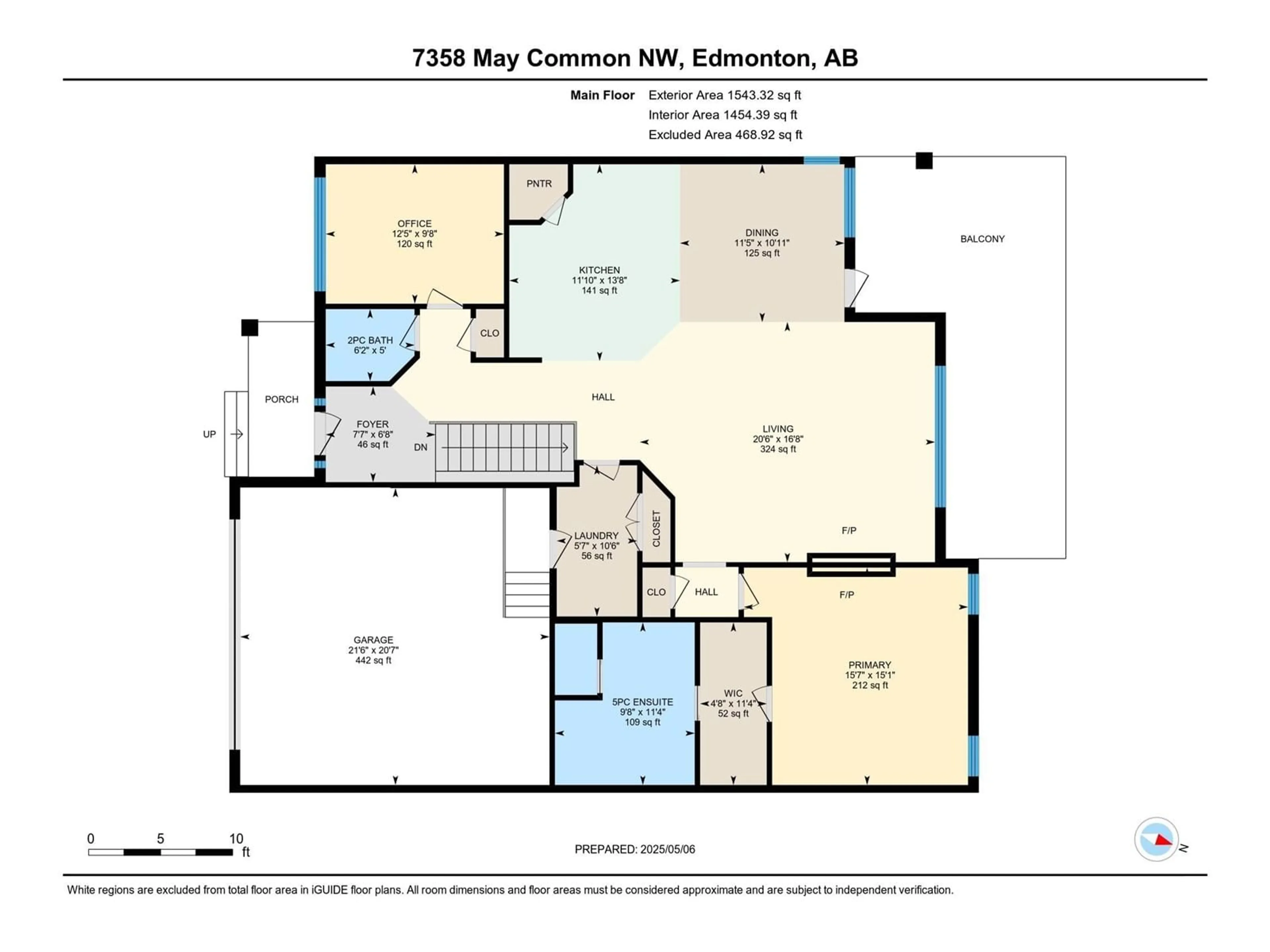Floor plan for NW - 7358 MAY CM, Edmonton Alberta T6R0V7