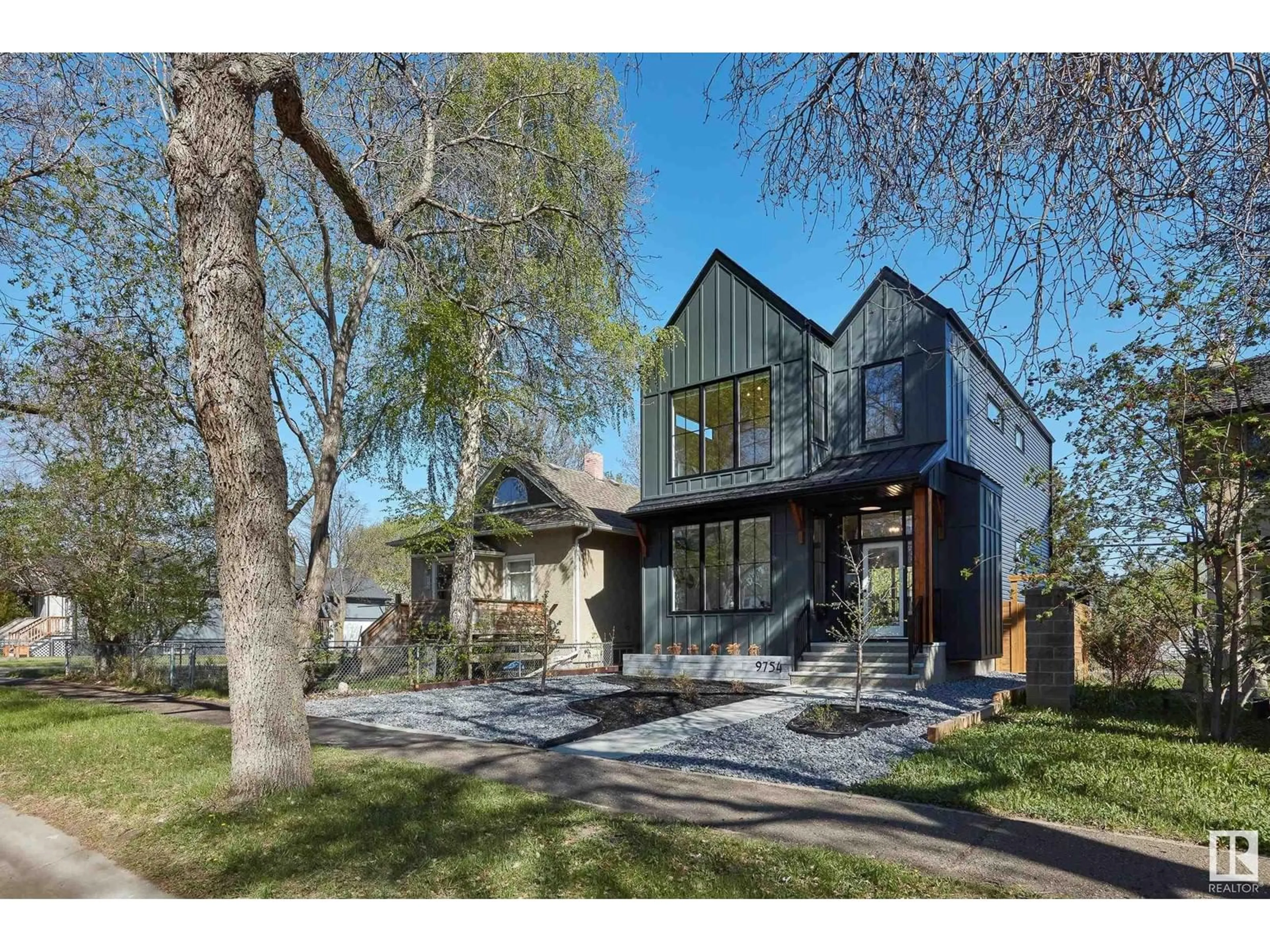 Home with brick exterior material, street for 9754 75 AV, Edmonton Alberta T6E1H8