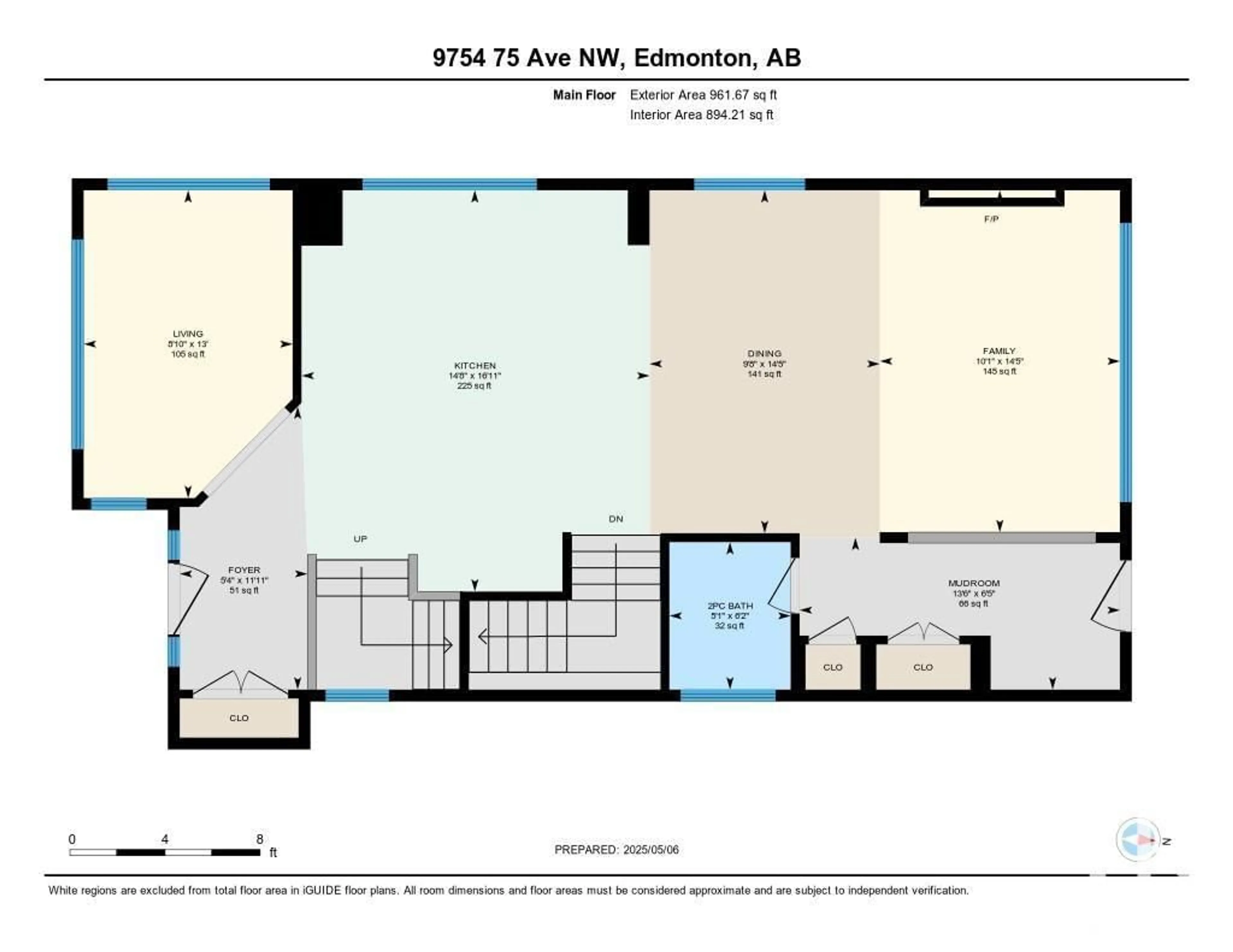 Floor plan for 9754 75 AV, Edmonton Alberta T6E1H8