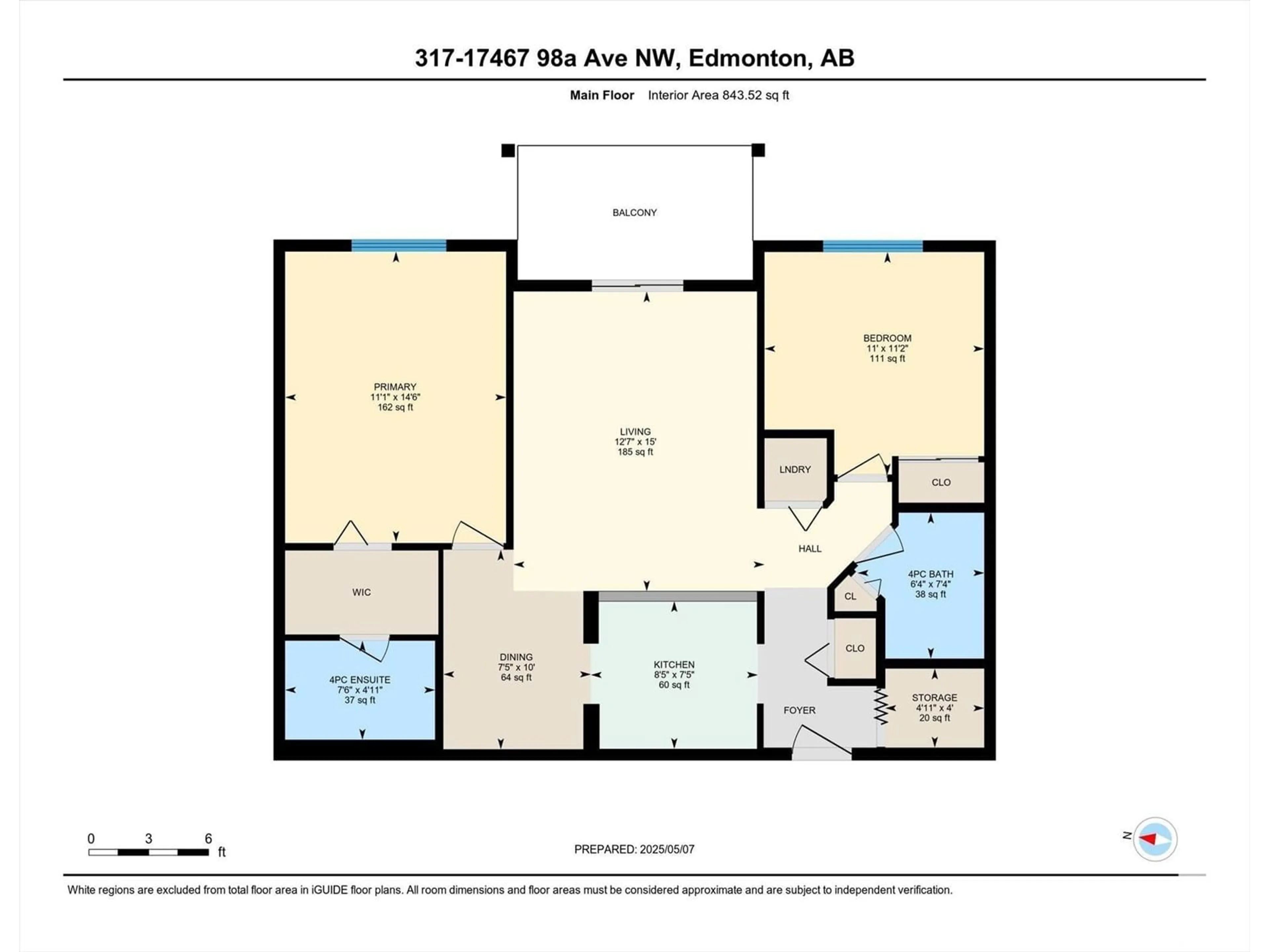 Floor plan for 307 17467 98A AV NW, Edmonton Alberta T5T6E9
