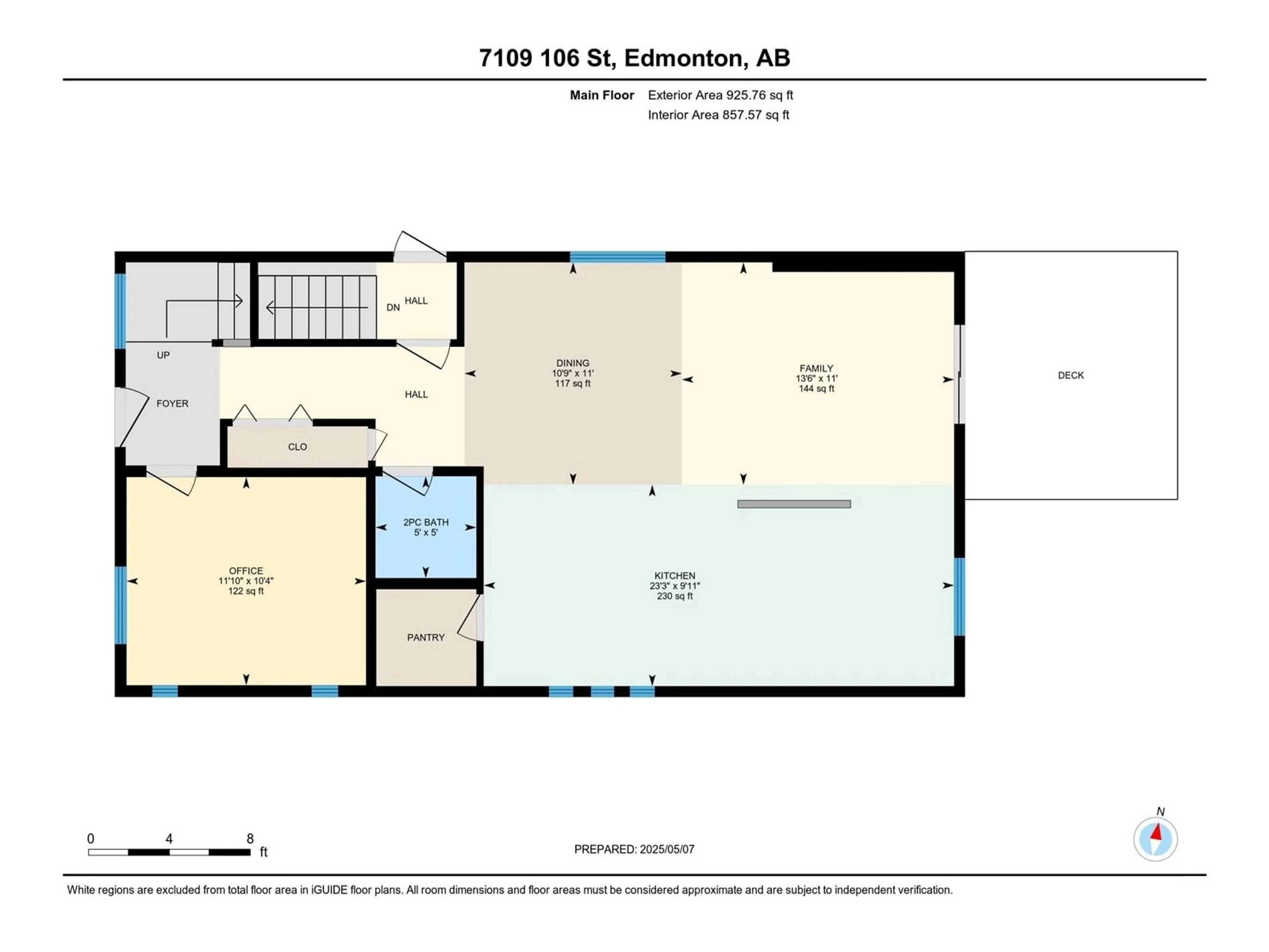 Floor plan for NW - 7109 106 ST, Edmonton Alberta T6E4V5