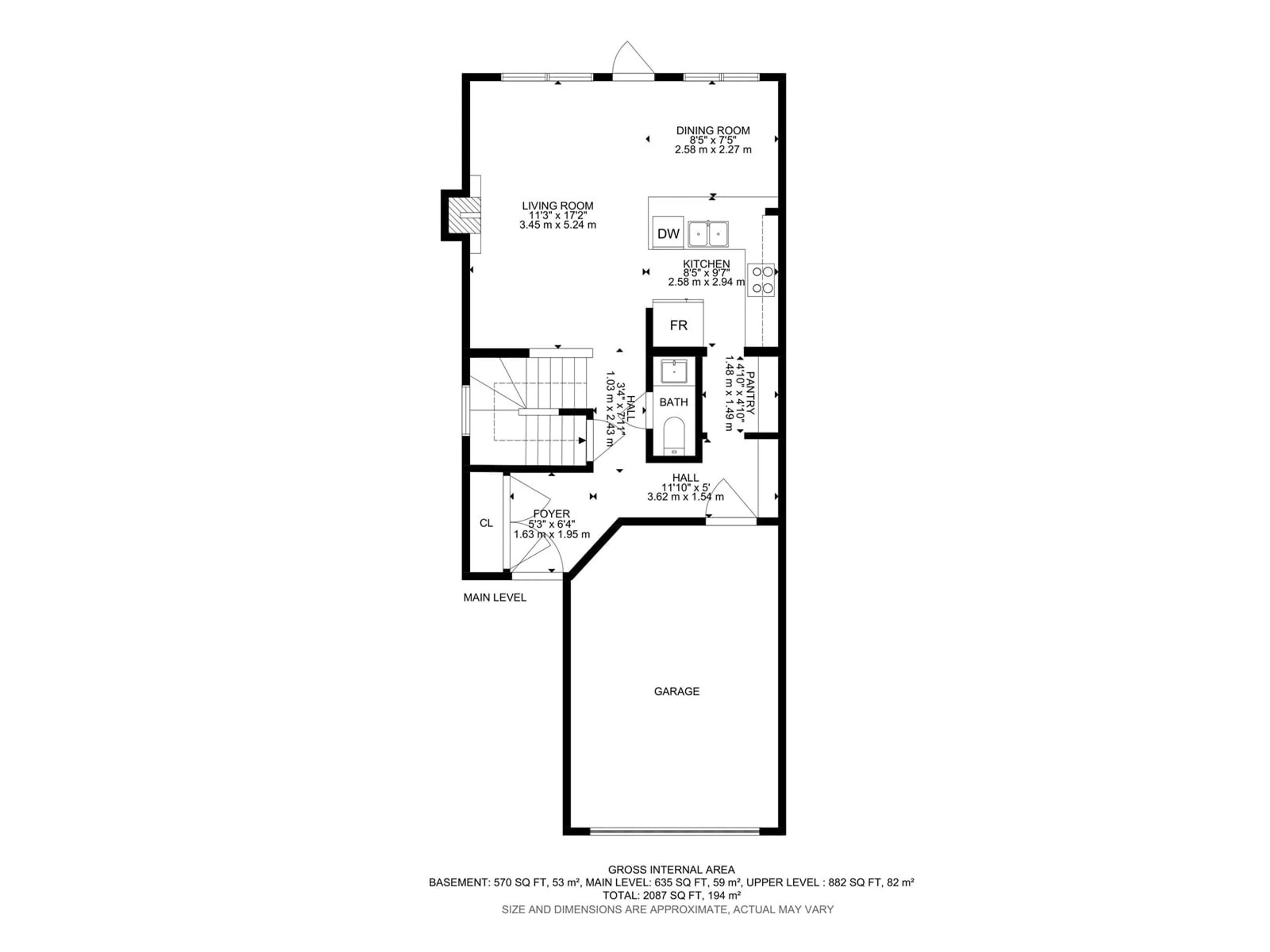 Floor plan for 8576 CUSHING PL SW, Edmonton Alberta T6W3R4