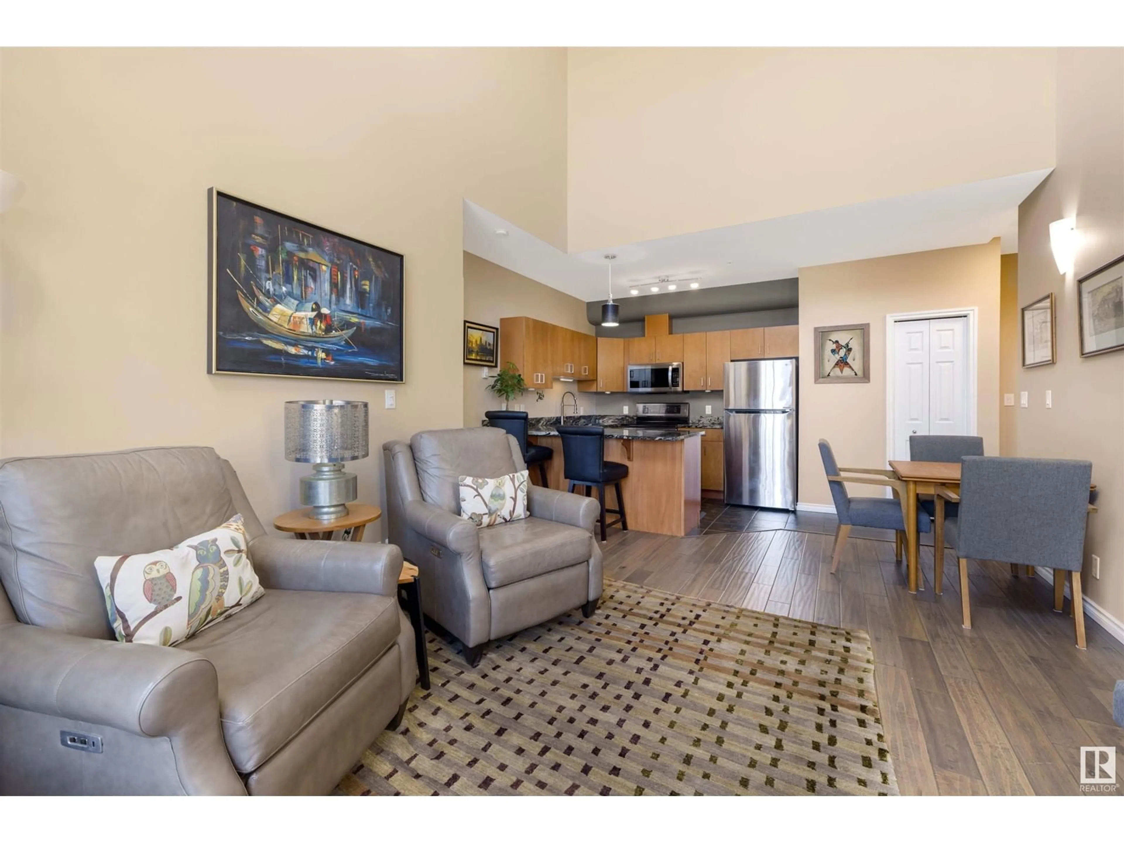 Living room with furniture, unknown for 609 - 10235 112 ST NW, Edmonton Alberta T5K1M7