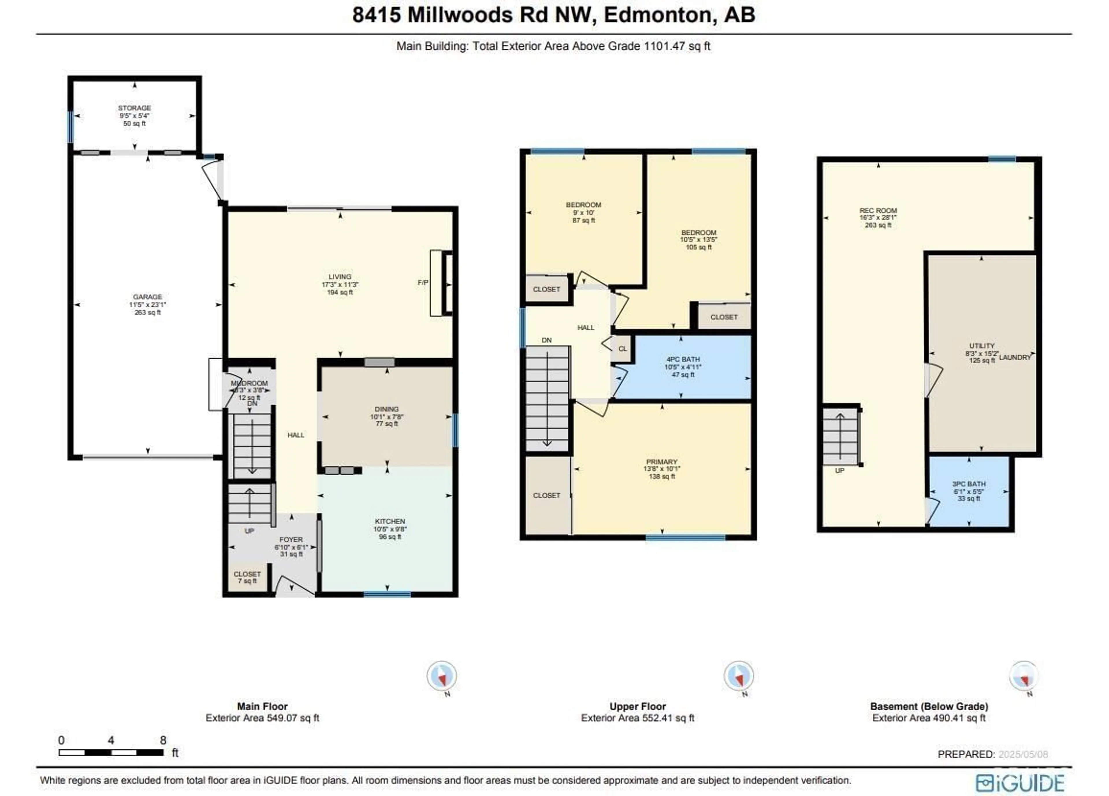 Floor plan for 8415 MILL WOODS RD NW, Edmonton Alberta T6K2P6