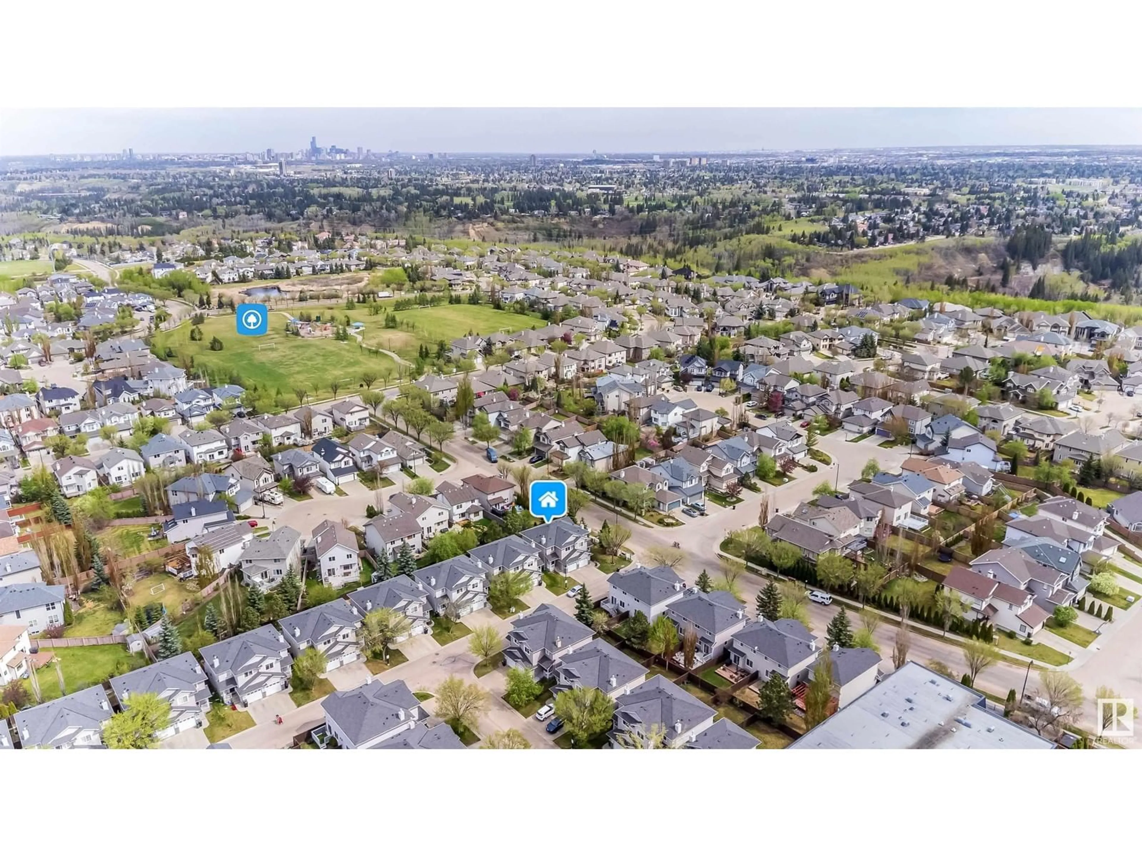 A pic from outside/outdoor area/front of a property/back of a property/a pic from drone, street for #83 - 1428 HODGSON WY, Edmonton Alberta T6R3P8