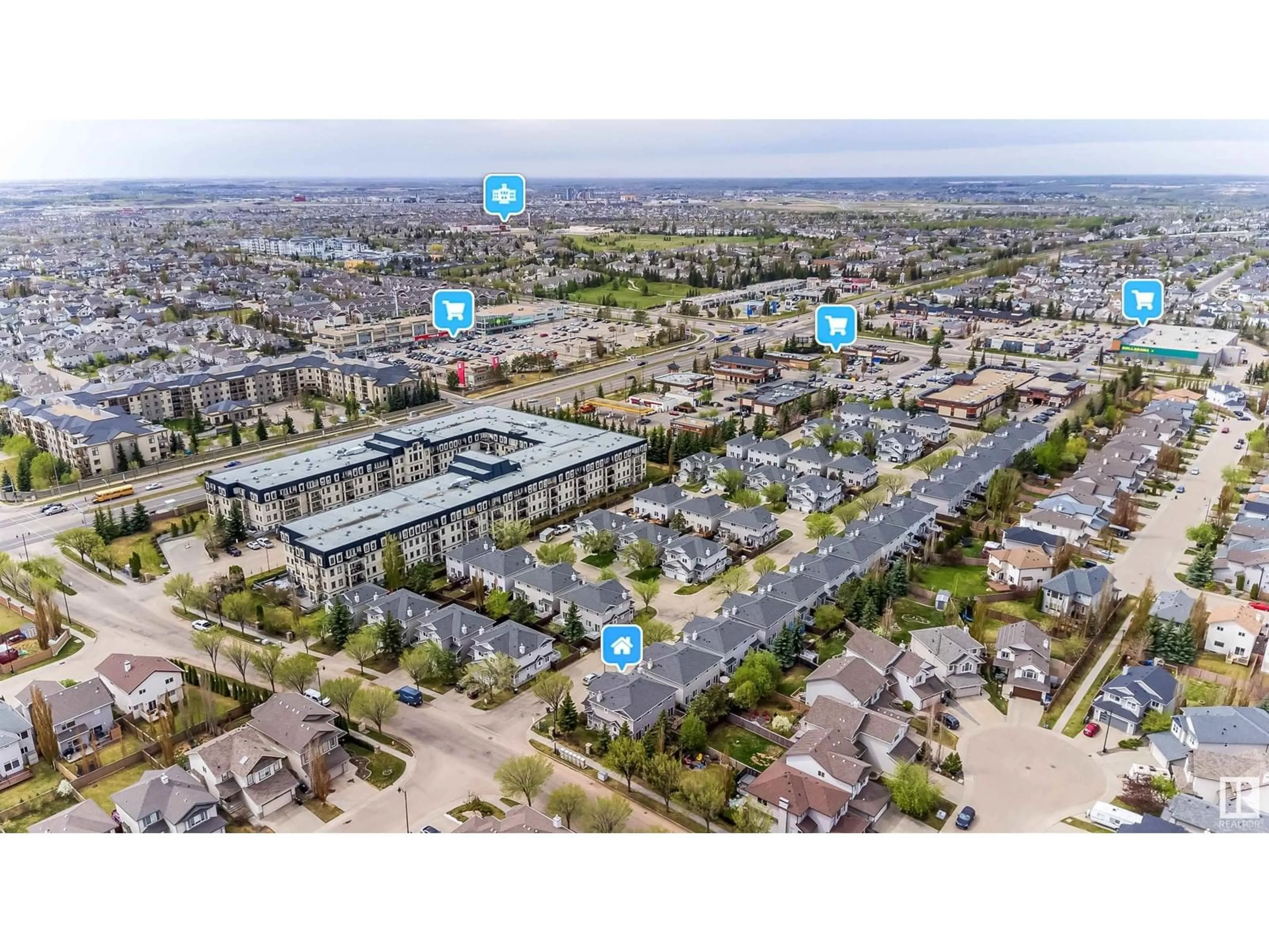 A pic from outside/outdoor area/front of a property/back of a property/a pic from drone, street for #83 - 1428 HODGSON WY, Edmonton Alberta T6R3P8